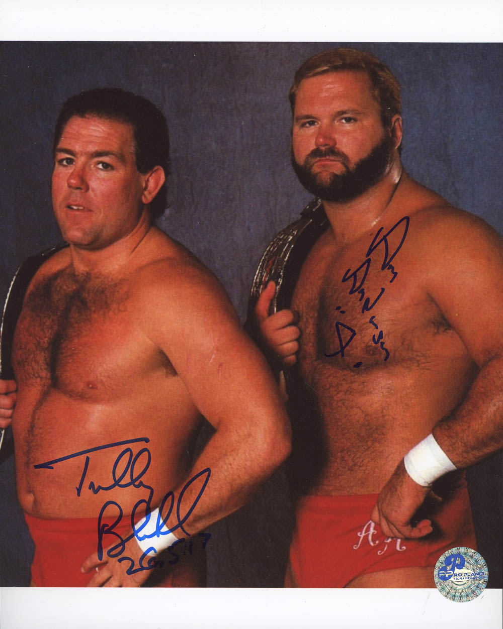 Arn Anderson & Tully Blanchard Signed WWE 8x10 Photo with Inscriptions (Pro Player Hologram) at PristineAuction.com Arn Anderson & Tully Blanchard Signed WWE 8x10 Photo with Inscriptions (Pro Player Hologram) at PristineAuction.com