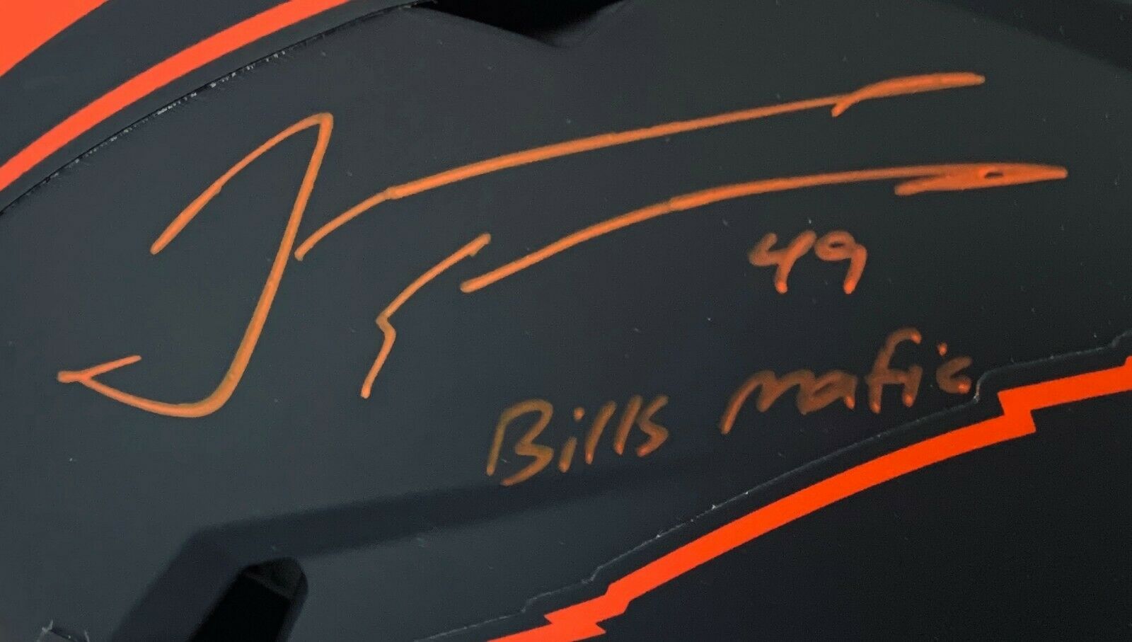 Tremaine Edmunds Signed Bills Full-Size Authentic On-Field Eclipse Alternate Speed Helmet Inscribed "Bills Mafia" (Beckett COA) at PristineAuction.com Tremaine Edmunds Signed Bills Full-Size Authentic On-Field Eclipse Alternate Speed Helmet Inscribed "Bills Mafia" (Beckett COA) at PristineAuction.com