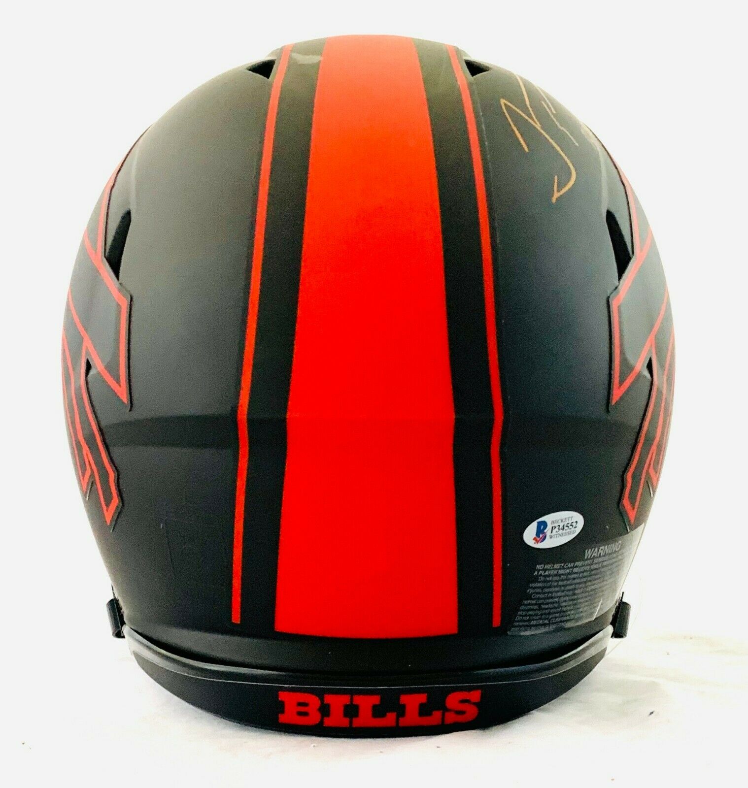 Tremaine Edmunds Signed Bills Full-Size Authentic On-Field Eclipse Alternate Speed Helmet Inscribed "Bills Mafia" (Beckett COA) at PristineAuction.com Tremaine Edmunds Signed Bills Full-Size Authentic On-Field Eclipse Alternate Speed Helmet Inscribed "Bills Mafia" (Beckett COA) at PristineAuction.com