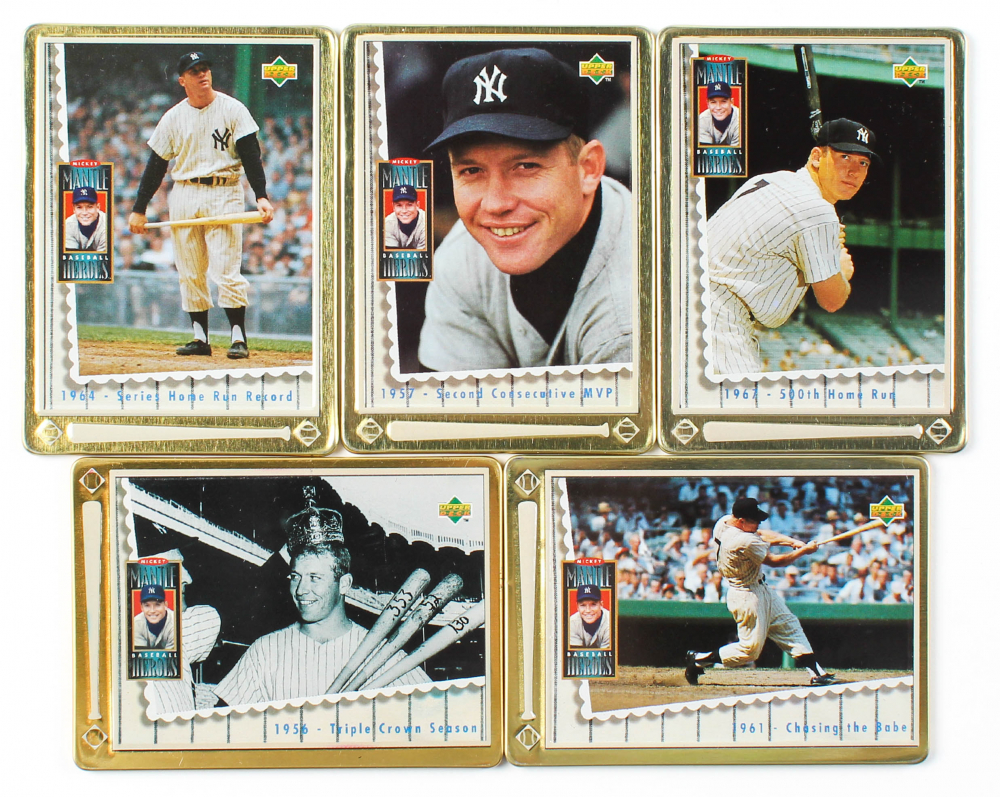 Donald Trump Set Of 4 ACEO Baseball Cards - 52 Mantle Style, 89 Upper Deck, 89 Fleer, 65 - Ungraded