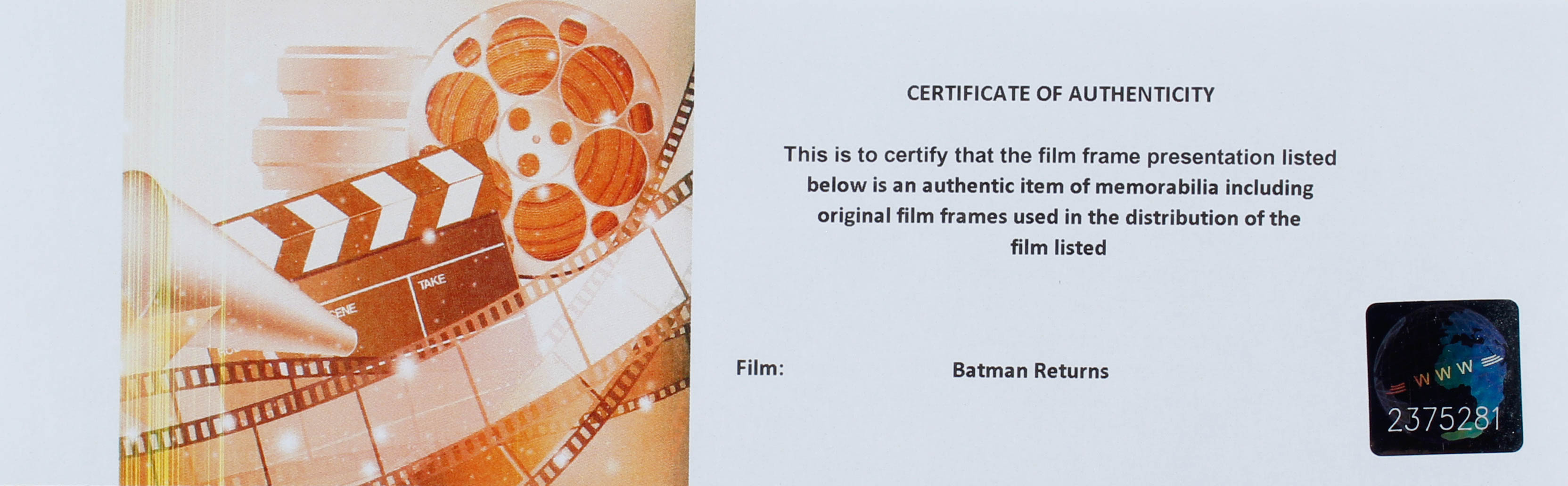 "Batman Returns" LE 8x10 Custom Matted Original Film / Movie Cell Display at PristineAuction.com "Batman Returns" LE 8x10 Custom Matted Original Film / Movie Cell Display at PristineAuction.com