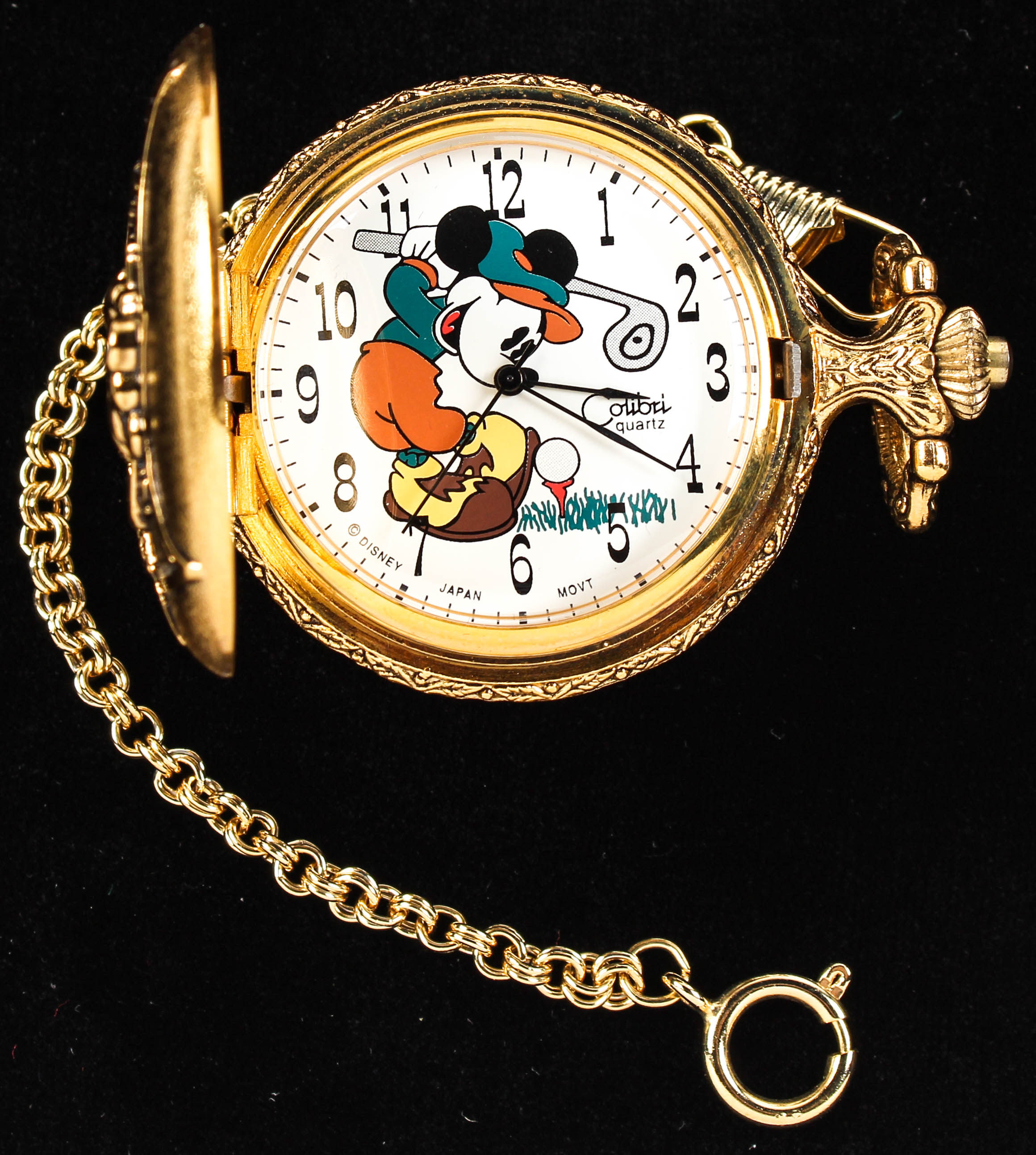 Mickey Mouse Box Set with (1) Golf Ball & (1) Pocket Watch at PristineAuction.com Mickey Mouse Box Set with (1) Golf Ball & (1) Pocket Watch at PristineAuction.com