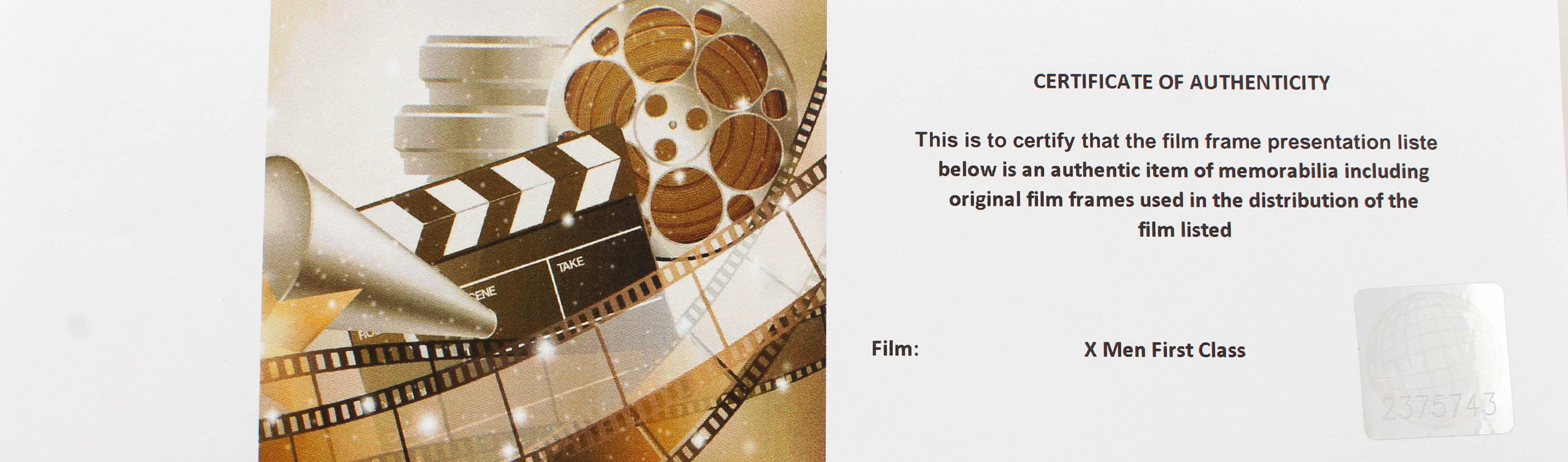 "X-Men: First Class" LE 8x10 Custom Matted Original Film / Movie Cell Display at PristineAuction.com "X-Men: First Class" LE 8x10 Custom Matted Original Film / Movie Cell Display at PristineAuction.com