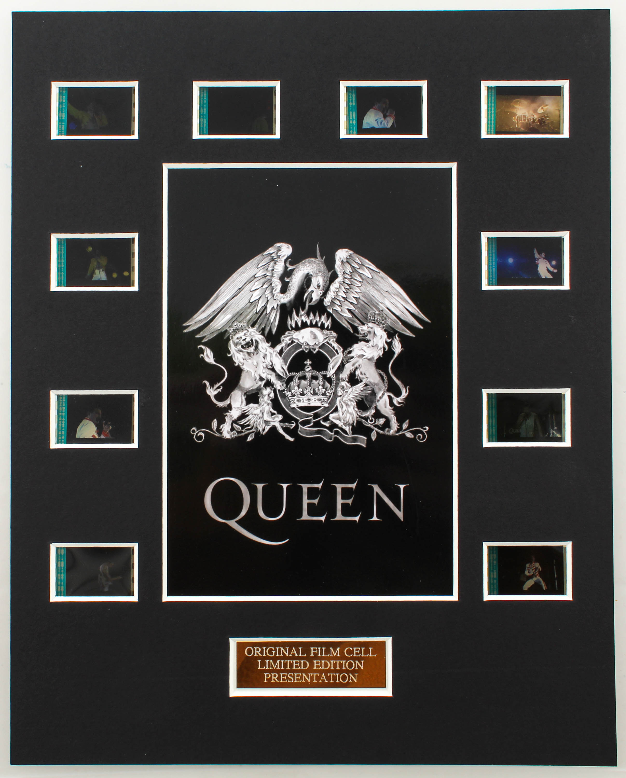 "Queen in Concert" LE 8x10 Custom Matted Original Film / Movie Cell Display at PristineAuction.com "Queen in Concert" LE 8x10 Custom Matted Original Film / Movie Cell Display at PristineAuction.com