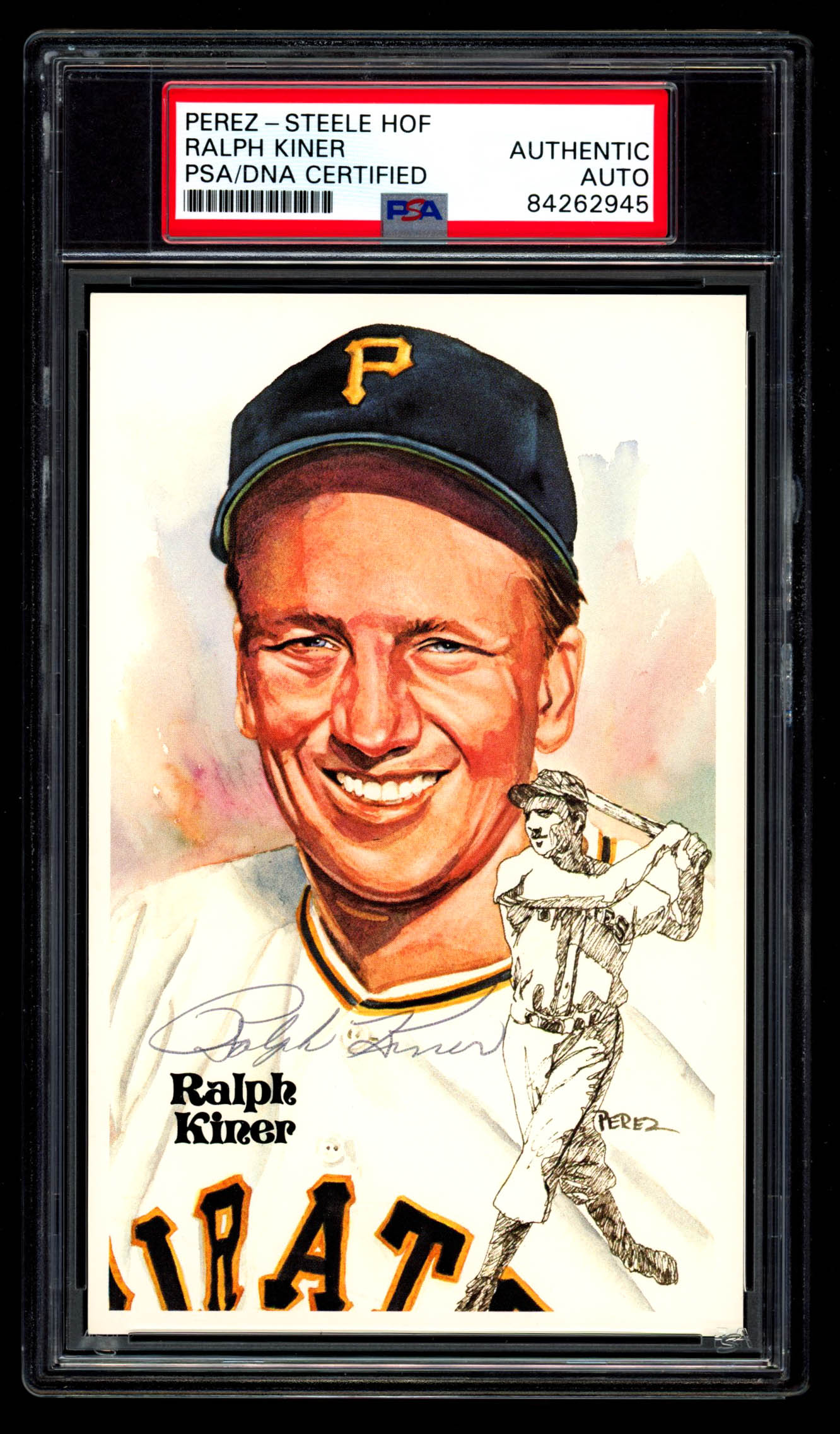 Ralph Kiner Signed LE 1980-02 Perez-Steele Hall of Fame Postcards #151 (PSA Encapsulated) at PristineAuction.com Ralph Kiner Signed LE 1980-02 Perez-Steele Hall of Fame Postcards #151 (PSA Encapsulated) at PristineAuction.com
