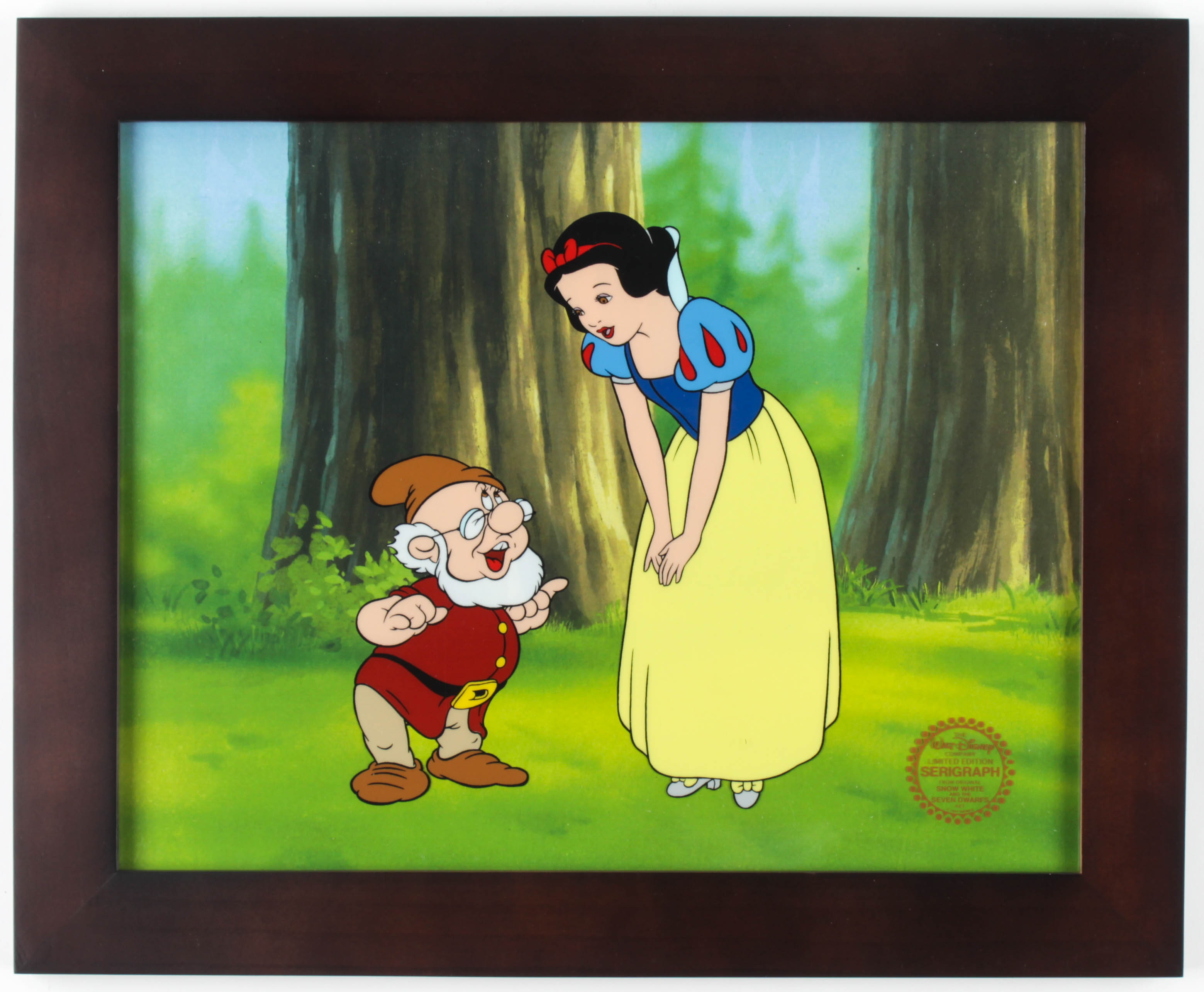 Walt Disney's LE "Snow White & the Seven Dwarfs" 13.5x16.5 Custom Framed Animation Cel Display at PristineAuction.com Walt Disney's LE "Snow White & the Seven Dwarfs" 13.5x16.5 Custom Framed Animation Cel Display at PristineAuction.com