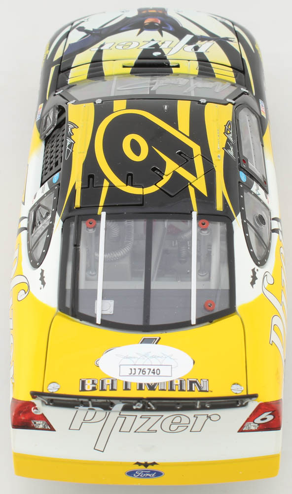 Mark Martin Signed LE #9 Batman / Justice League / Pfizer 2004 Taurus 1:24 Scale Die Cast Car with 1:64 Replica (JSA COA) at PristineAuction.com Mark Martin Signed LE #9 Batman / Justice League / Pfizer 2004 Taurus 1:24 Scale Die Cast Car with 1:64 Replica (JSA COA) at PristineAuction.com