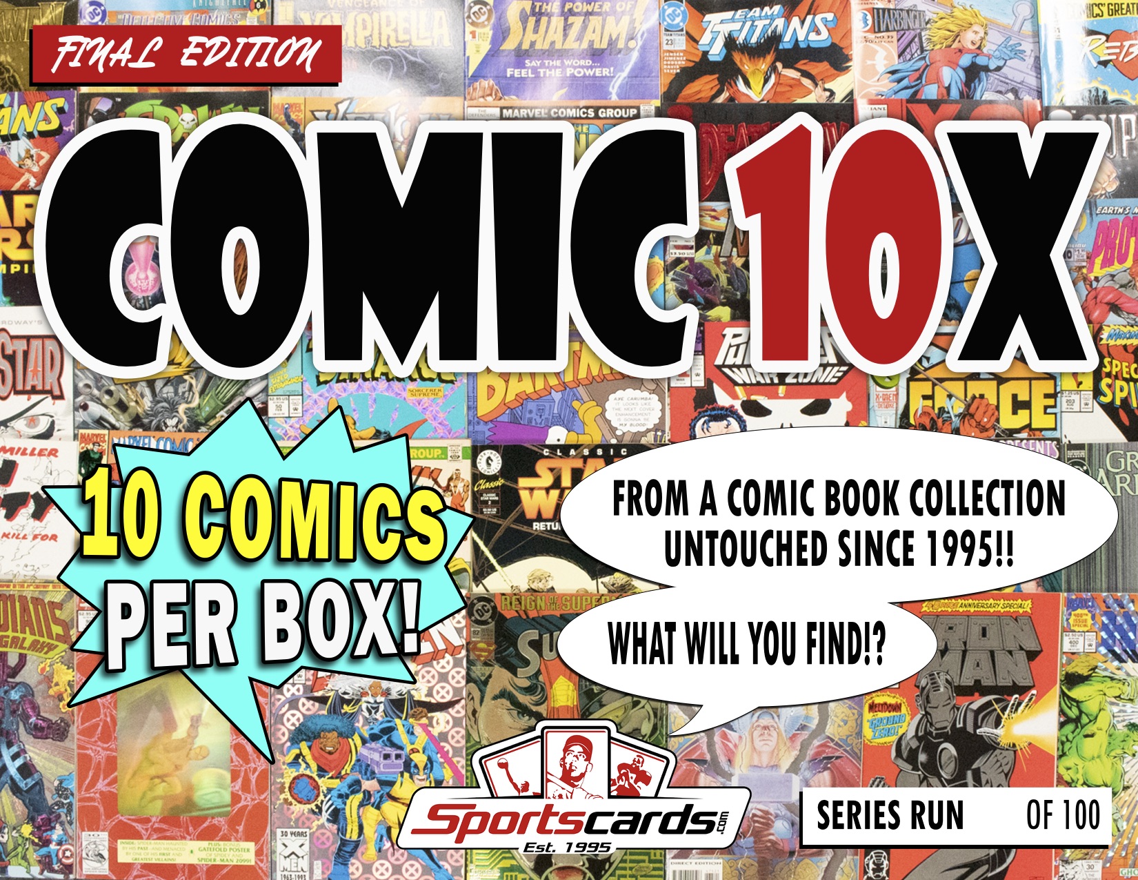 Sportscards.com “COMIC BOOK 10X SERIES” MYSTERY BOX – (10) COMICS PER BOX! – FINAL EDITION at PristineAuction.com Sportscards.com “COMIC BOOK 10X SERIES” MYSTERY BOX – (10) COMICS PER BOX! – FINAL EDITION at PristineAuction.com