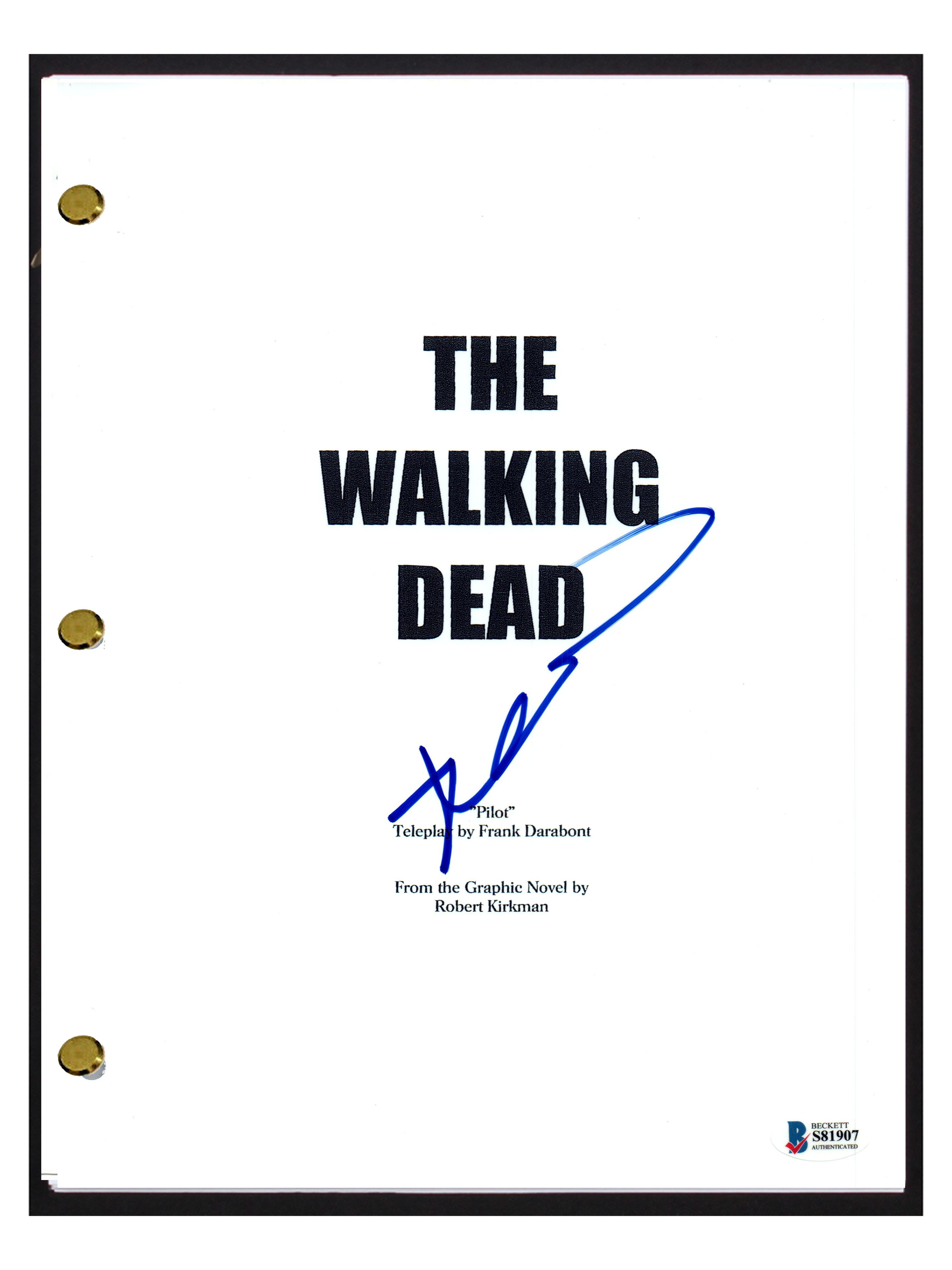 Robert Kirkman Signed "The Walking Dead" Pilot Episode Script (Beckett COA) at PristineAuction.com Robert Kirkman Signed "The Walking Dead" Pilot Episode Script (Beckett COA) at PristineAuction.com
