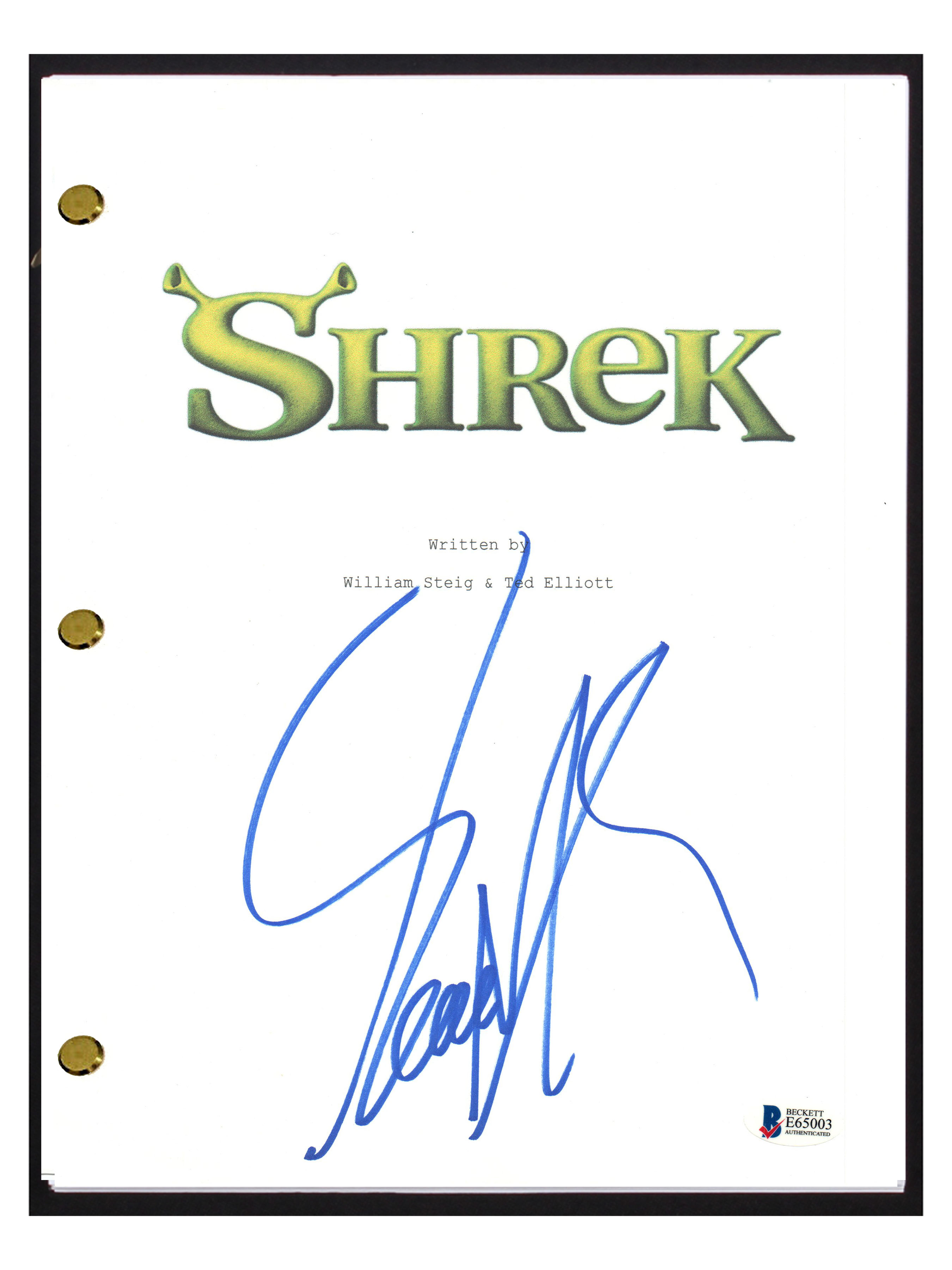 Eddie Murphy Signed "Shrek" Movie Script (Beckett COA) at PristineAuction.com Eddie Murphy Signed "Shrek" Movie Script (Beckett COA) at PristineAuction.com