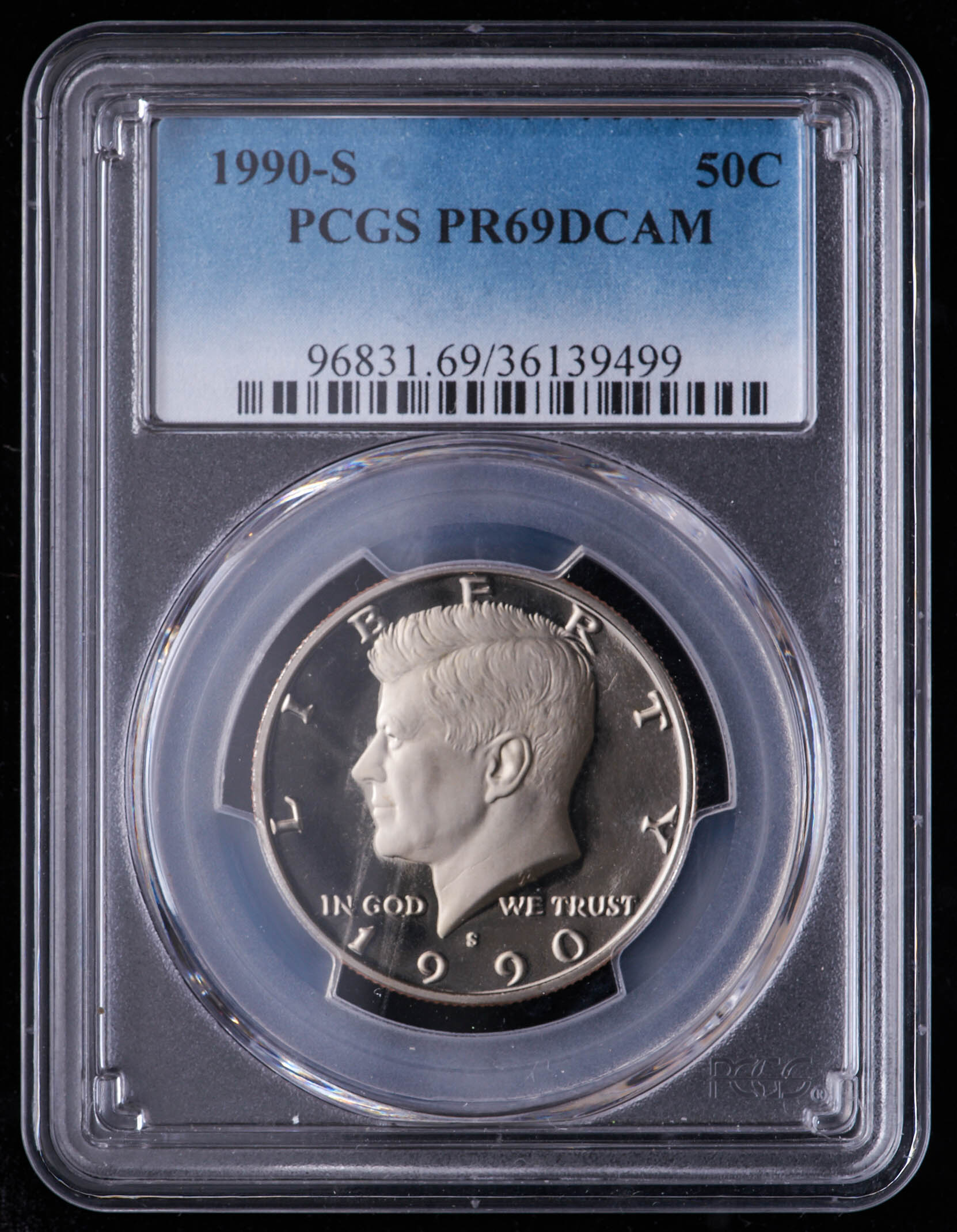 1990-S Kennedy Half Dollar (PCGS PR69 Deep Cameo) at PristineAuction.com 1990-S Kennedy Half Dollar (PCGS PR69 Deep Cameo) at PristineAuction.com