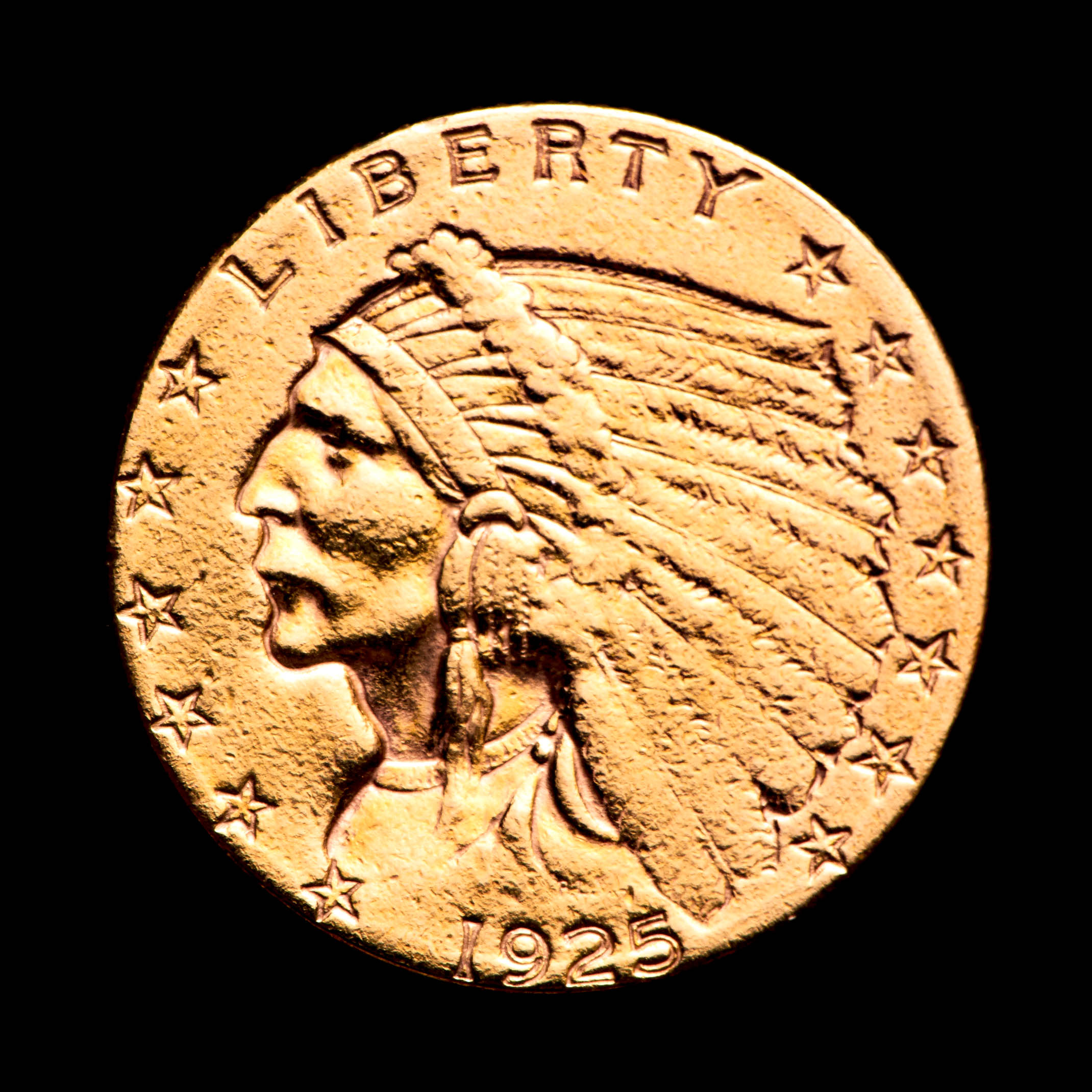 1925 $2.50 Indian Head Quarter Eagle Gold Coin at PristineAuction.com 1925 $2.50 Indian Head Quarter Eagle Gold Coin at PristineAuction.com