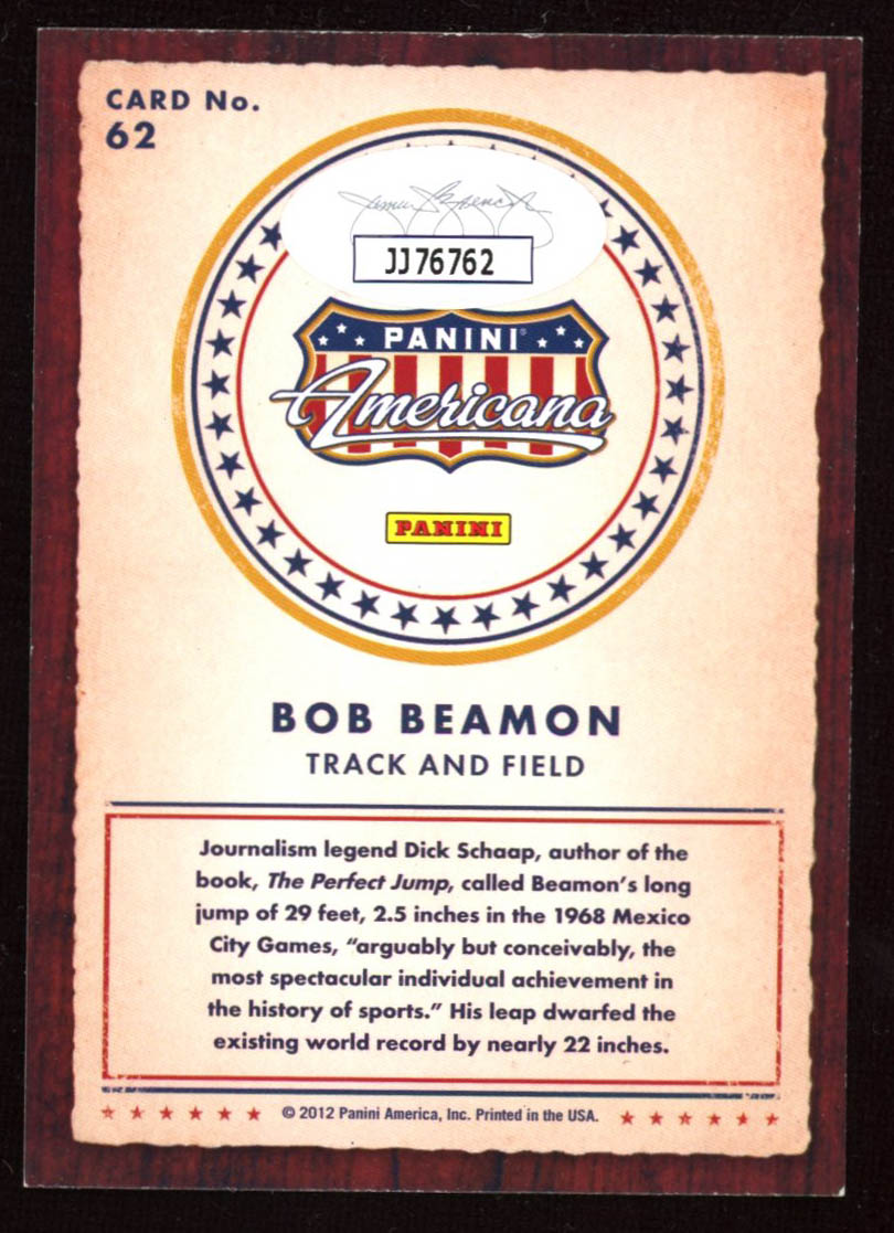 Bob Beamon Signed 2012 Americana Heroes and Legends #62 (JSA COA) at PristineAuction.com Bob Beamon Signed 2012 Americana Heroes and Legends #62 (JSA COA) at PristineAuction.com