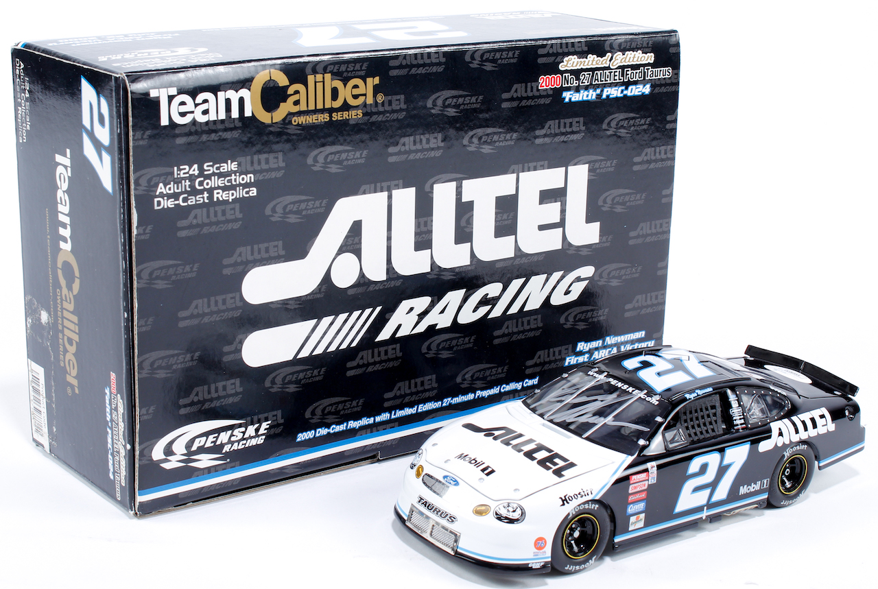 Ryan Newman Signed LE #27 ALLTELL / Mobil 1 "Faith" 2000 Ford Taurus 1:24 Scale Die Cast Car (JSA COA) at PristineAuction.com Ryan Newman Signed LE #27 ALLTELL / Mobil 1 "Faith" 2000 Ford Taurus 1:24 Scale Die Cast Car (JSA COA) at PristineAuction.com