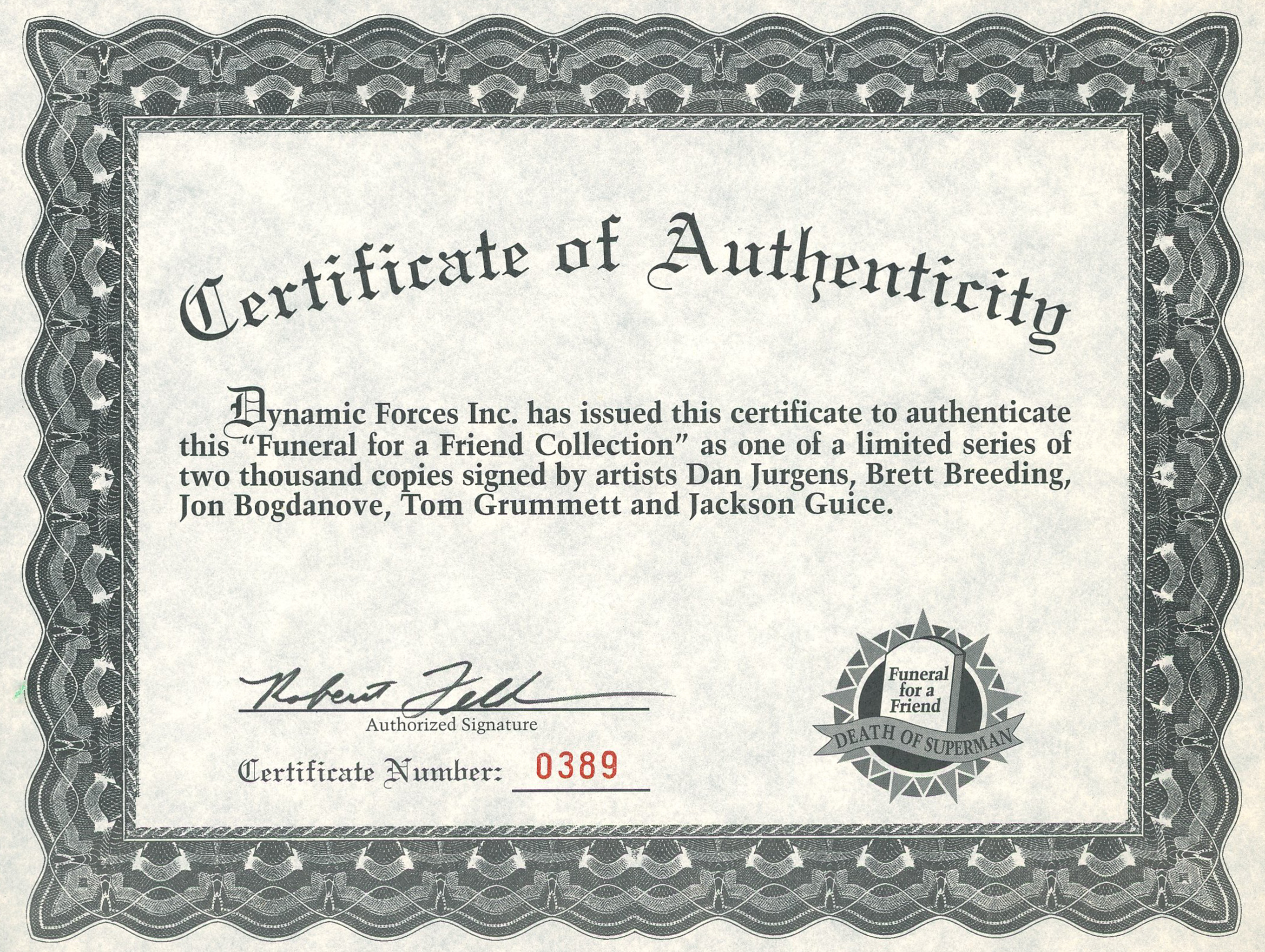 Dan Jurgens Signed LE 1993 "Justice League" #70 DC Comic Book (Dynamic Forces COA) at PristineAuction.com Dan Jurgens Signed LE 1993 "Justice League" #70 DC Comic Book (Dynamic Forces COA) at PristineAuction.com