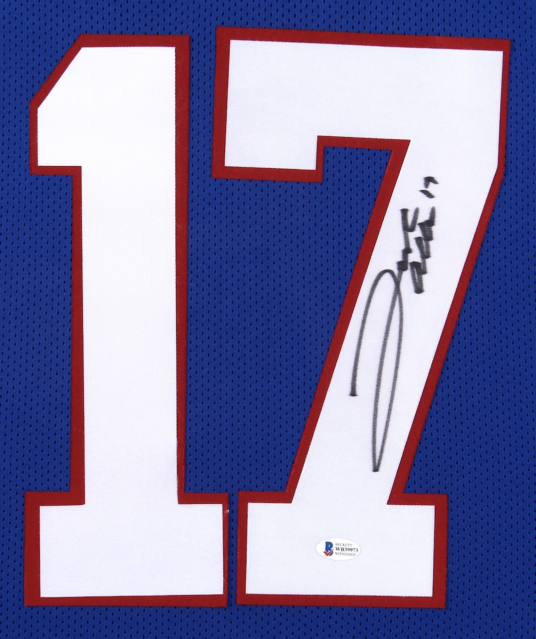 Josh Allen Signed 35x43 Custom Framed Jersey (Beckett COA) at PristineAuction.com Josh Allen Signed 35x43 Custom Framed Jersey (Beckett COA) at PristineAuction.com