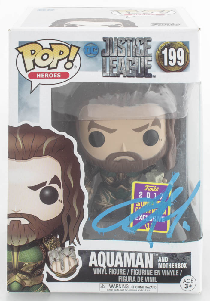 Jason Momoa Signed "Justice League" #199 Aquaman With Motherbox Funko Pop! Vinyl Figure (PSA Hologram) at PristineAuction.com Jason Momoa Signed "Justice League" #199 Aquaman With Motherbox Funko Pop! Vinyl Figure (PSA Hologram) at PristineAuction.com