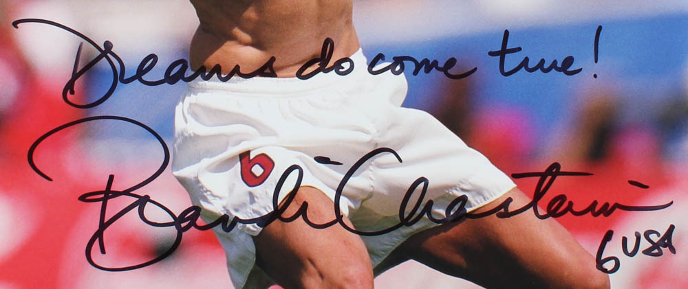 Brandi Chastain Signed Team USA 8x10 Photo Inscribed "Dreams Do Come True!" & "USA" (Beckett COA) at PristineAuction.com Brandi Chastain Signed Team USA 8x10 Photo Inscribed "Dreams Do Come True!" & "USA" (Beckett COA) at PristineAuction.com
