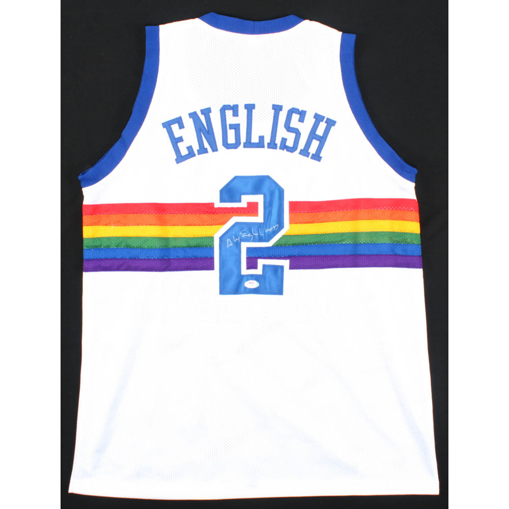 Alex English Signed Jersey Inscribed "HOF 97" (PSA COA) Pristine Auction