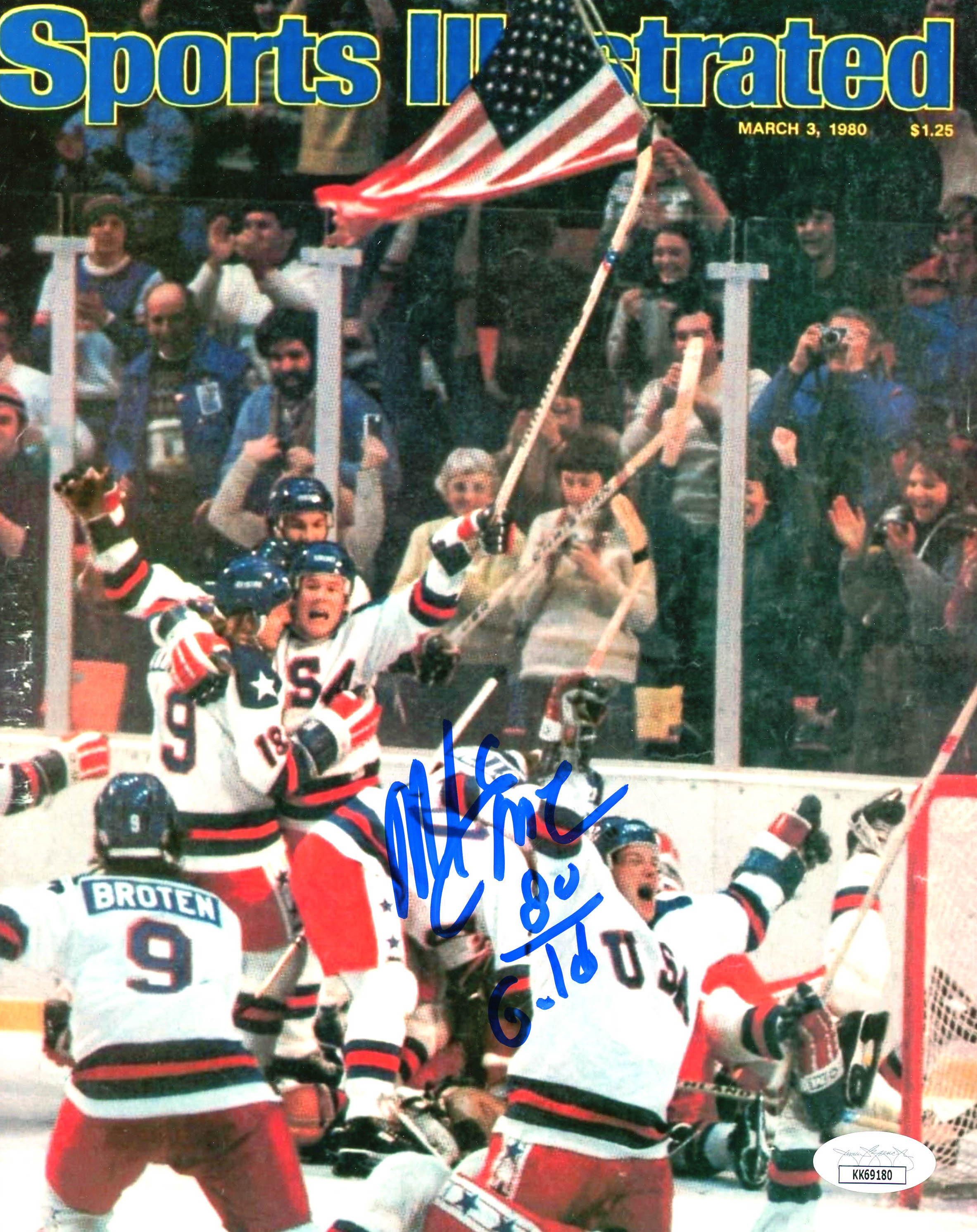 Mike Eruzione Signed Team USA "Miracle On Ice" 8x10 Photo Inscribed "80 Gold" (JSA COA) at PristineAuction.com Mike Eruzione Signed Team USA "Miracle On Ice" 8x10 Photo Inscribed "80 Gold" (JSA COA) at PristineAuction.com