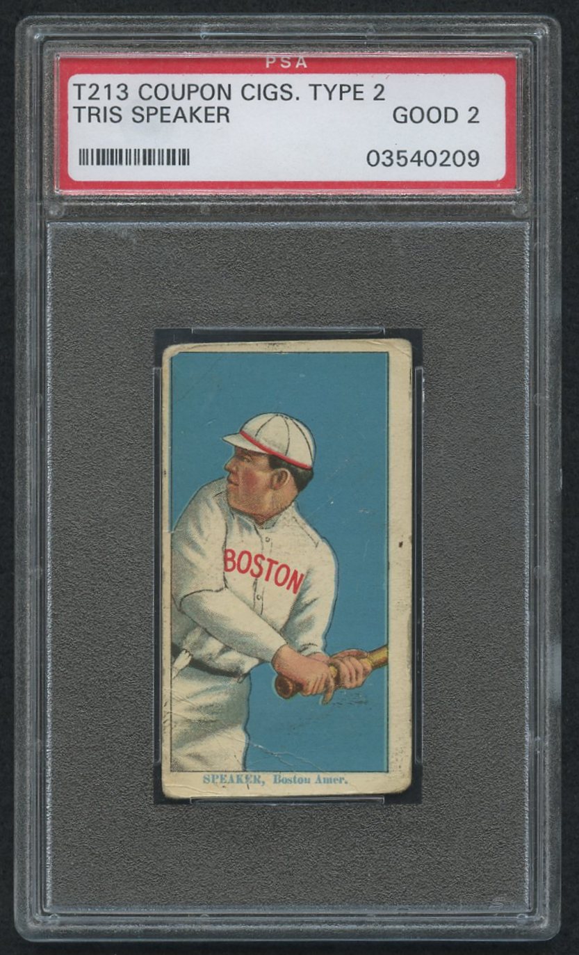 1910-19 Coupon Cigarettes T213 #226 Tris Speaker Type 2 (PSA 2) at PristineAuction.com 1910-19 Coupon Cigarettes T213 #226 Tris Speaker Type 2 (PSA 2) at PristineAuction.com