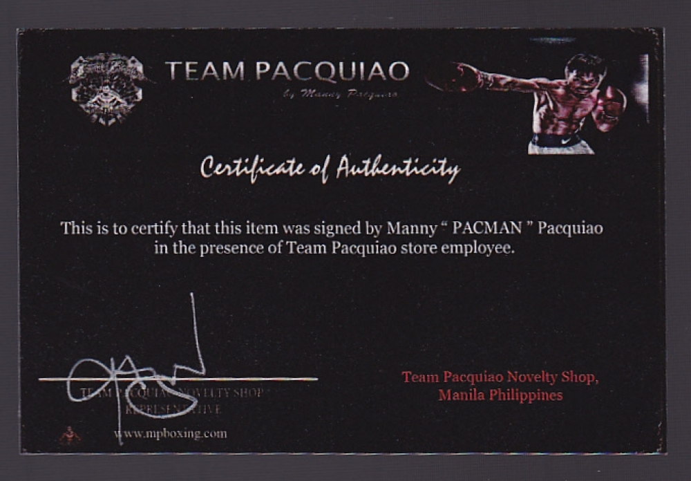 Manny Pacquiao Signed Topps Allen & Ginter Boxing Card (Pacquiao COA) at PristineAuction.com Manny Pacquiao Signed Topps Allen & Ginter Boxing Card (Pacquiao COA) at PristineAuction.com