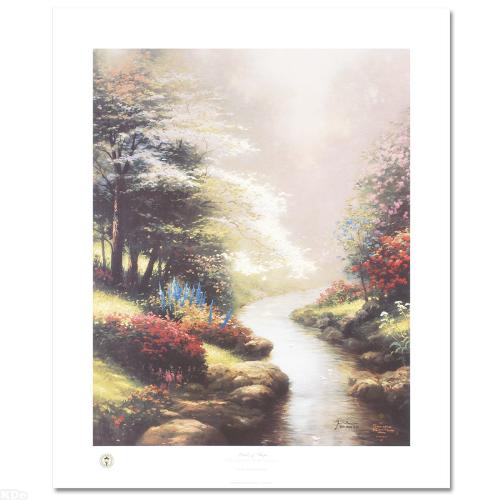Thomas Kinkade Signed "Petals of Hope" 20x24 Limited Edition Classics Collection Lithograph (PA LOA) at PristineAuction.com Thomas Kinkade Signed "Petals of Hope" 20x24 Limited Edition Classics Collection Lithograph (PA LOA) at PristineAuction.com