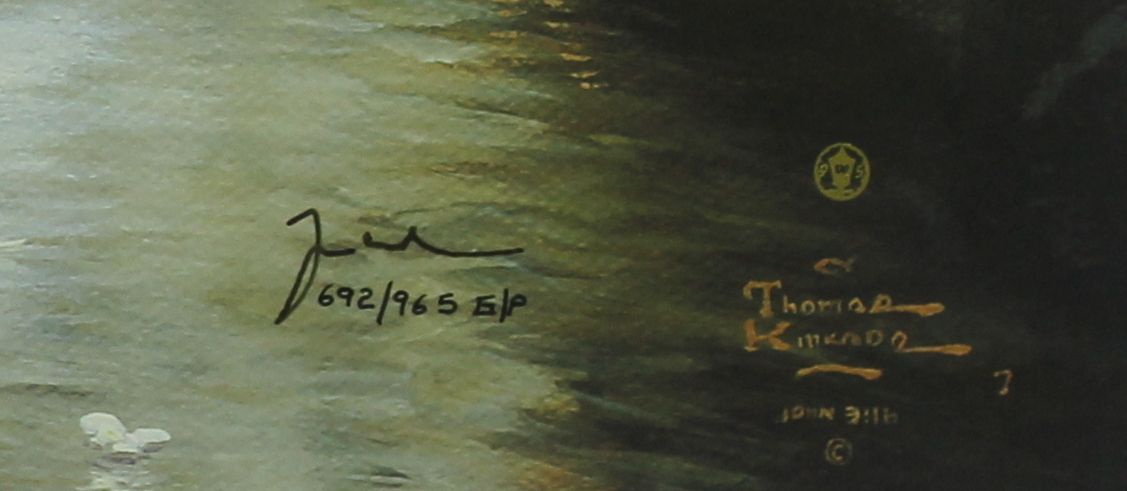 Thomas Kinkade Signed "Petals of Hope" 20x24 Limited Edition Classics Collection Lithograph (PA LOA) at PristineAuction.com Thomas Kinkade Signed "Petals of Hope" 20x24 Limited Edition Classics Collection Lithograph (PA LOA) at PristineAuction.com