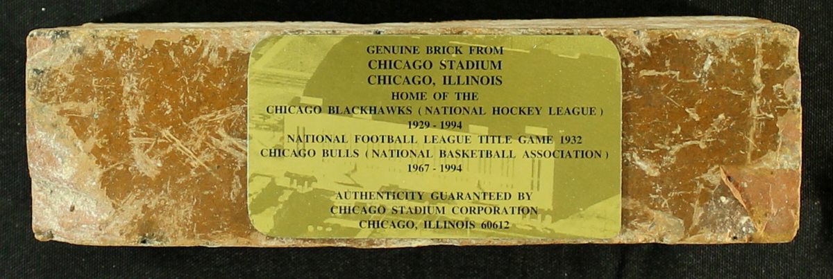 Authentic Brick From Chicago Stadium (PA LOA) at PristineAuction.com Authentic Brick From Chicago Stadium (PA LOA) at PristineAuction.com