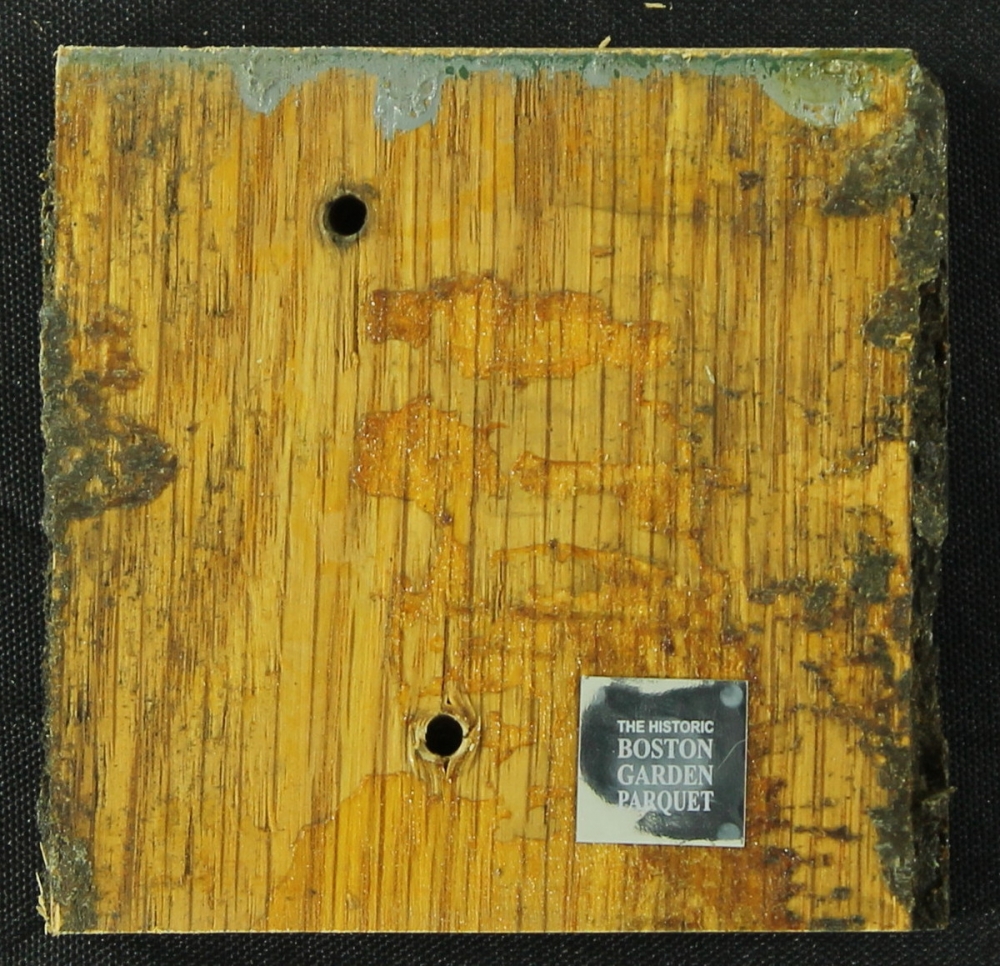 Boston Celtics Game Used 4x4 Hardwood Floor Used In The Boston