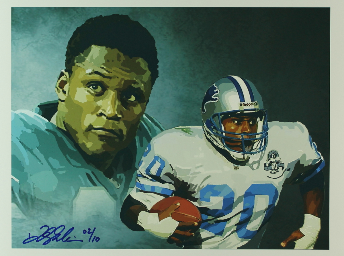 Barry Sanders Limited Edition Lions 12x16 Lithograph # 2/10 (PA LOA) at PristineAuction.com Barry Sanders Limited Edition Lions 12x16 Lithograph # 2/10 (PA LOA) at PristineAuction.com