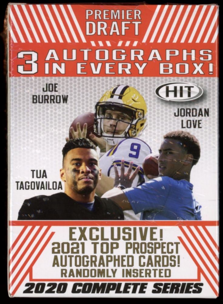 2020 Sage Hit Premier Draft Complete Series Football Blaster Box with (70) Cards at PristineAuction.com 2020 Sage Hit Premier Draft Complete Series Football Blaster Box with (70) Cards at PristineAuction.com