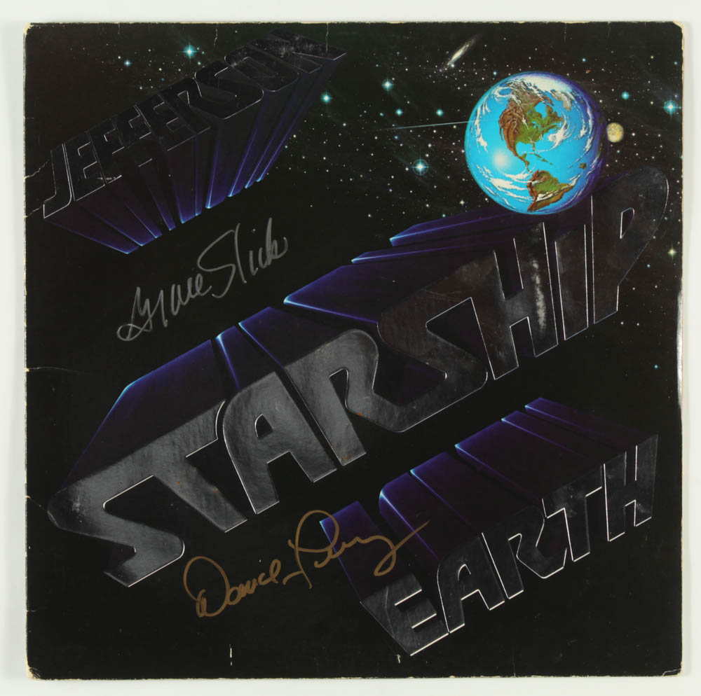 Grace Slick & David Freiberg Signed Jefferson Airplane "Earth" Vinyl Record Album (JSA COA) at PristineAuction.com Grace Slick & David Freiberg Signed Jefferson Airplane "Earth" Vinyl Record Album (JSA COA) at PristineAuction.com