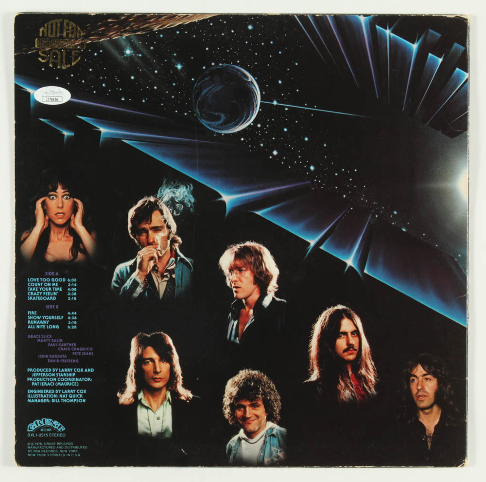 Grace Slick & David Freiberg Signed Jefferson Airplane "Earth" Vinyl Record Album (JSA COA) at PristineAuction.com Grace Slick & David Freiberg Signed Jefferson Airplane "Earth" Vinyl Record Album (JSA COA) at PristineAuction.com