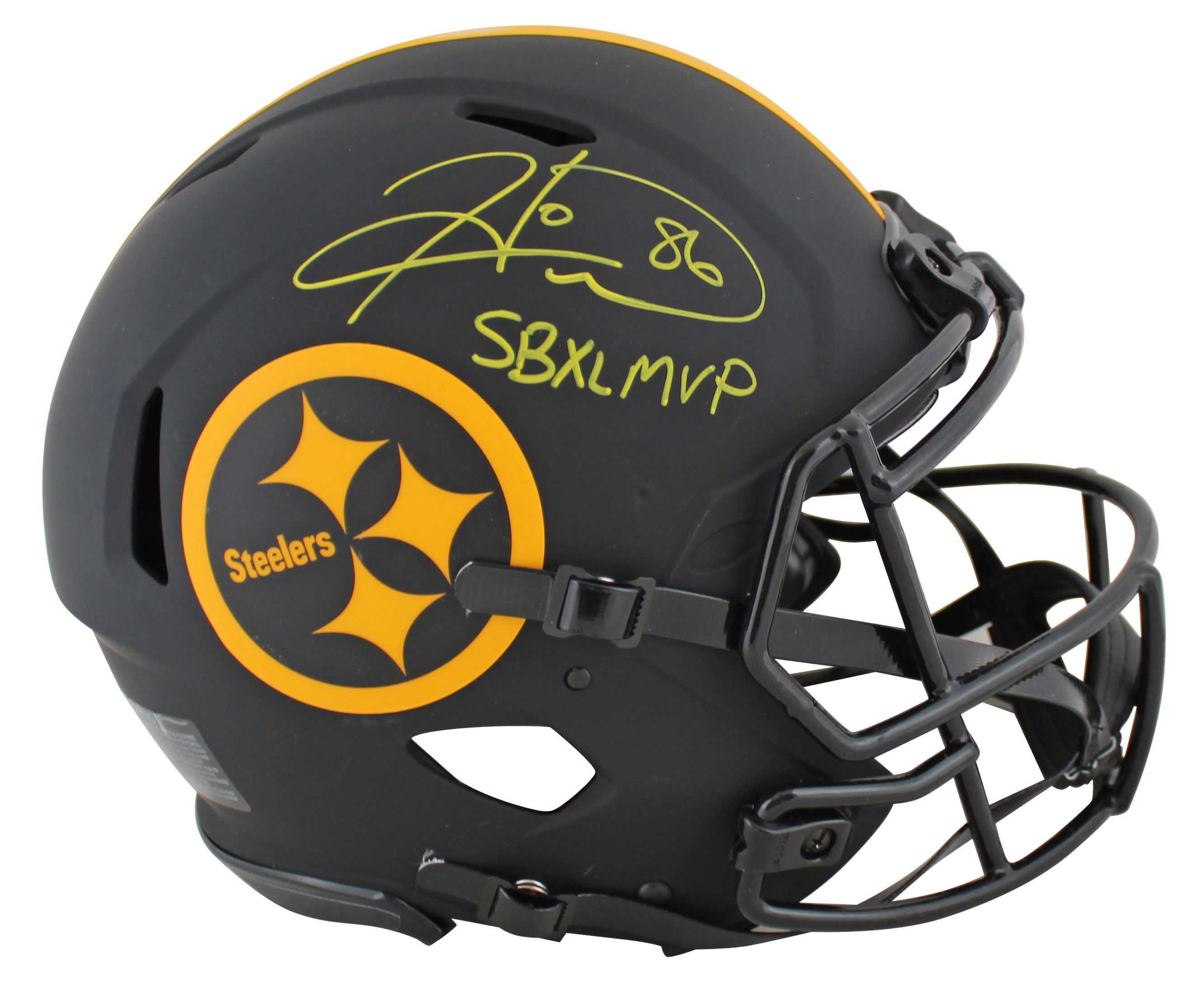 Hines Ward Signed Steelers Full-Size Eclipse Alternate Authentic On-Field Speed Helmet Inscribed "SB XL MVP" (Beckett) at PristineAuction.com Hines Ward Signed Steelers Full-Size Eclipse Alternate Authentic On-Field Speed Helmet Inscribed "SB XL MVP" (Beckett) at PristineAuction.com