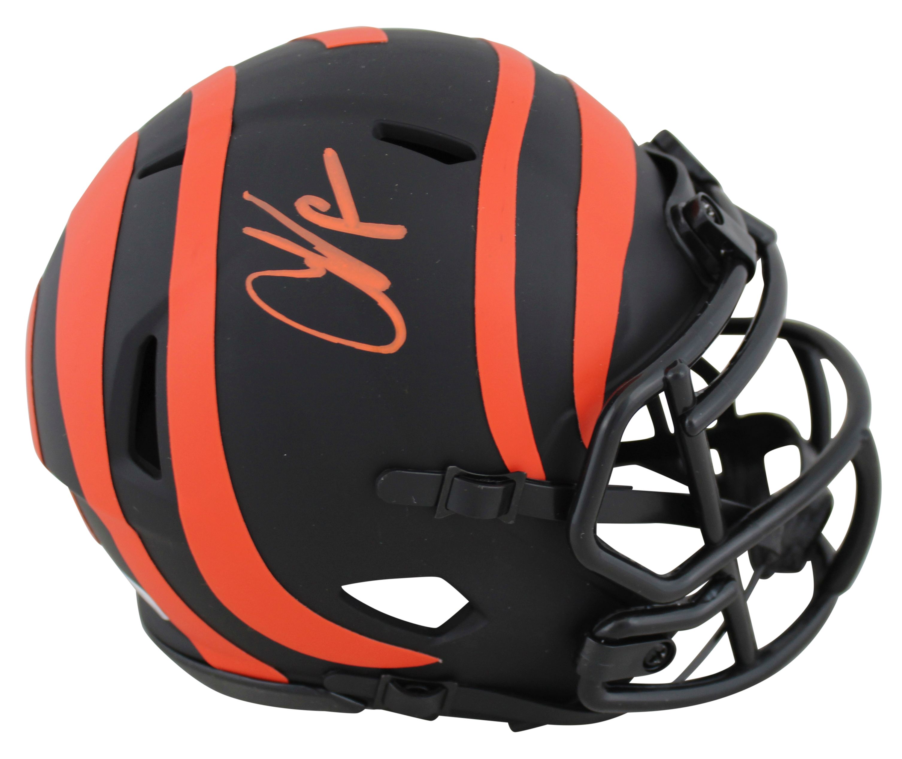 Chad "Ochocinco" Johnson Signed Bengals Eclipse Alternate Speed Mini-Helmet (JSA COA) at PristineAuction.com Chad "Ochocinco" Johnson Signed Bengals Eclipse Alternate Speed Mini-Helmet (JSA COA) at PristineAuction.com