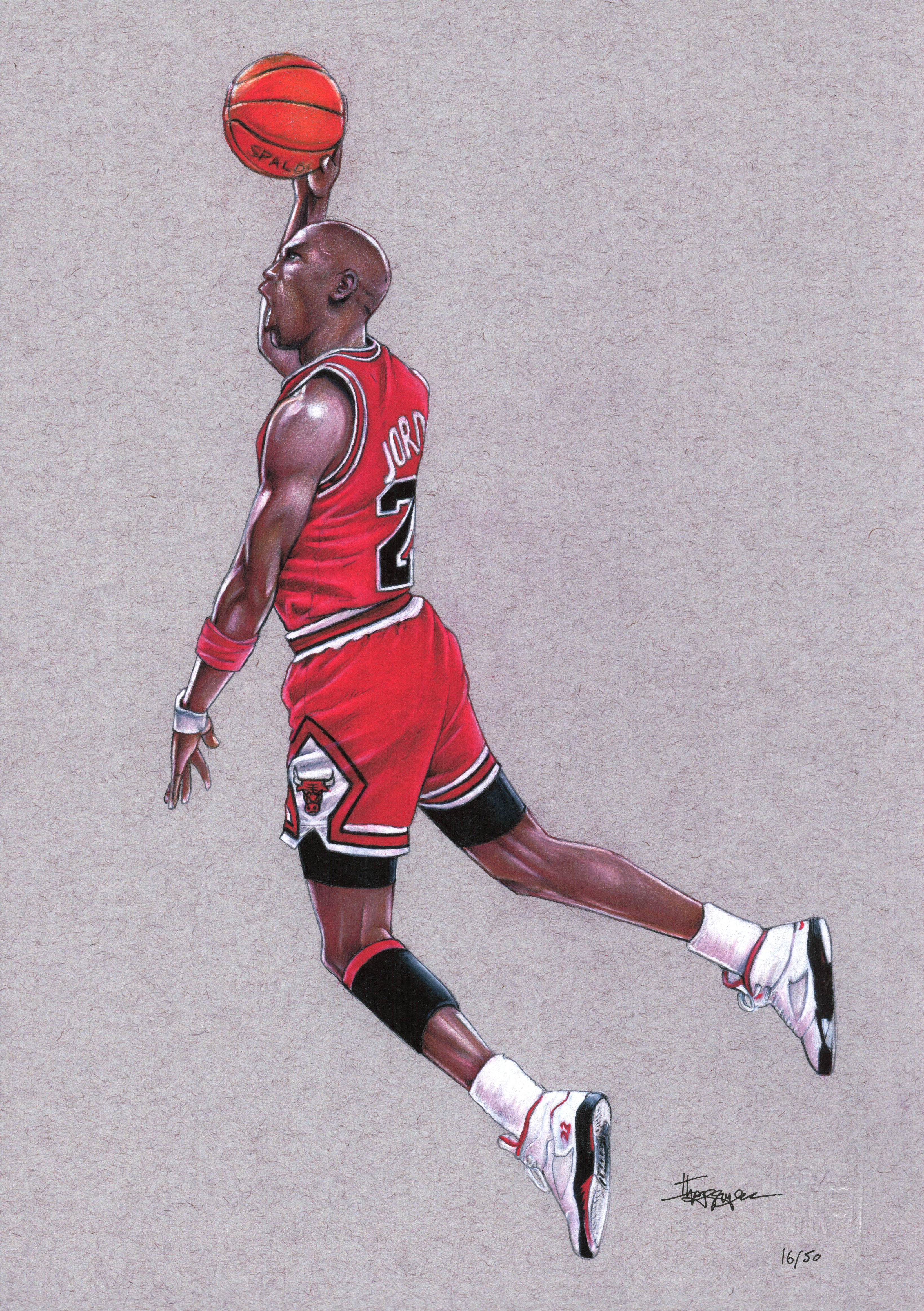 Thang Nguyen - Michael Jordan - Bulls - 8x12 Signed Limited Edition Giclee on Fine Art Paper #/50 at PristineAuction.com Thang Nguyen - Michael Jordan - Bulls - 8x12 Signed Limited Edition Giclee on Fine Art Paper #/50 at PristineAuction.com