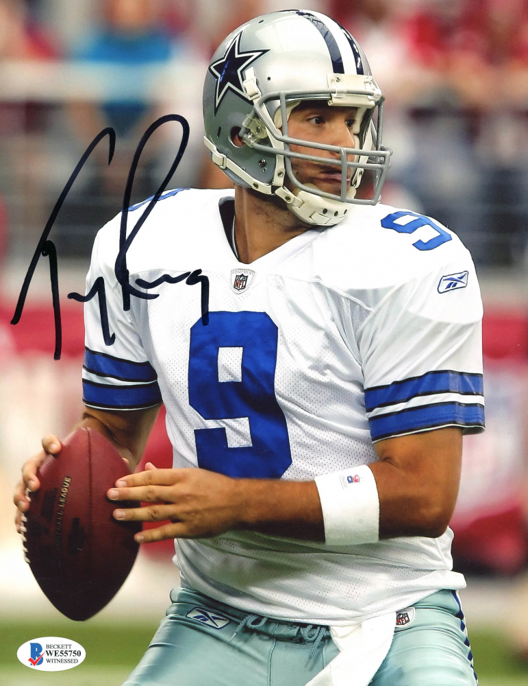 tony romo signed football