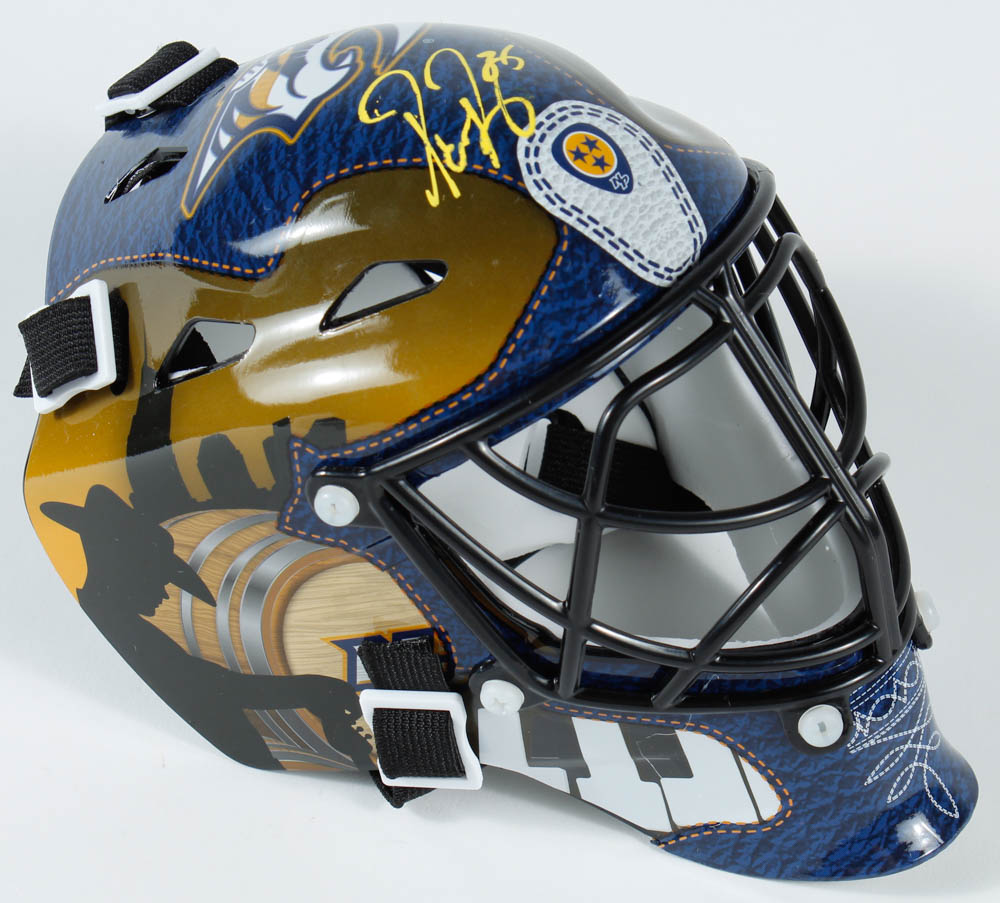Pekka Rinne Signed Predators Mini Goalie Mask (PSA COA) at PristineAuction.com Pekka Rinne Signed Predators Mini Goalie Mask (PSA COA) at PristineAuction.com