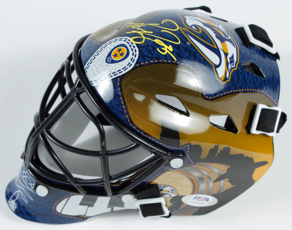 Pekka Rinne Signed Predators Mini Goalie Mask (PSA COA) at PristineAuction.com Pekka Rinne Signed Predators Mini Goalie Mask (PSA COA) at PristineAuction.com