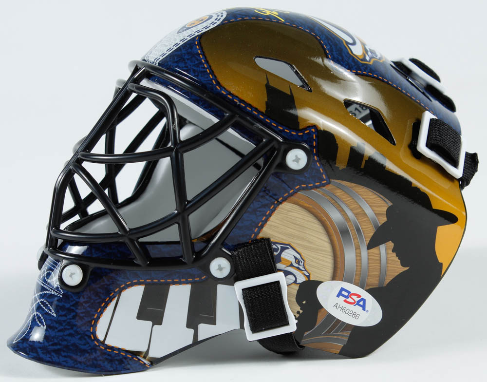 Pekka Rinne Signed Predators Mini Goalie Mask (PSA COA) at PristineAuction.com Pekka Rinne Signed Predators Mini Goalie Mask (PSA COA) at PristineAuction.com