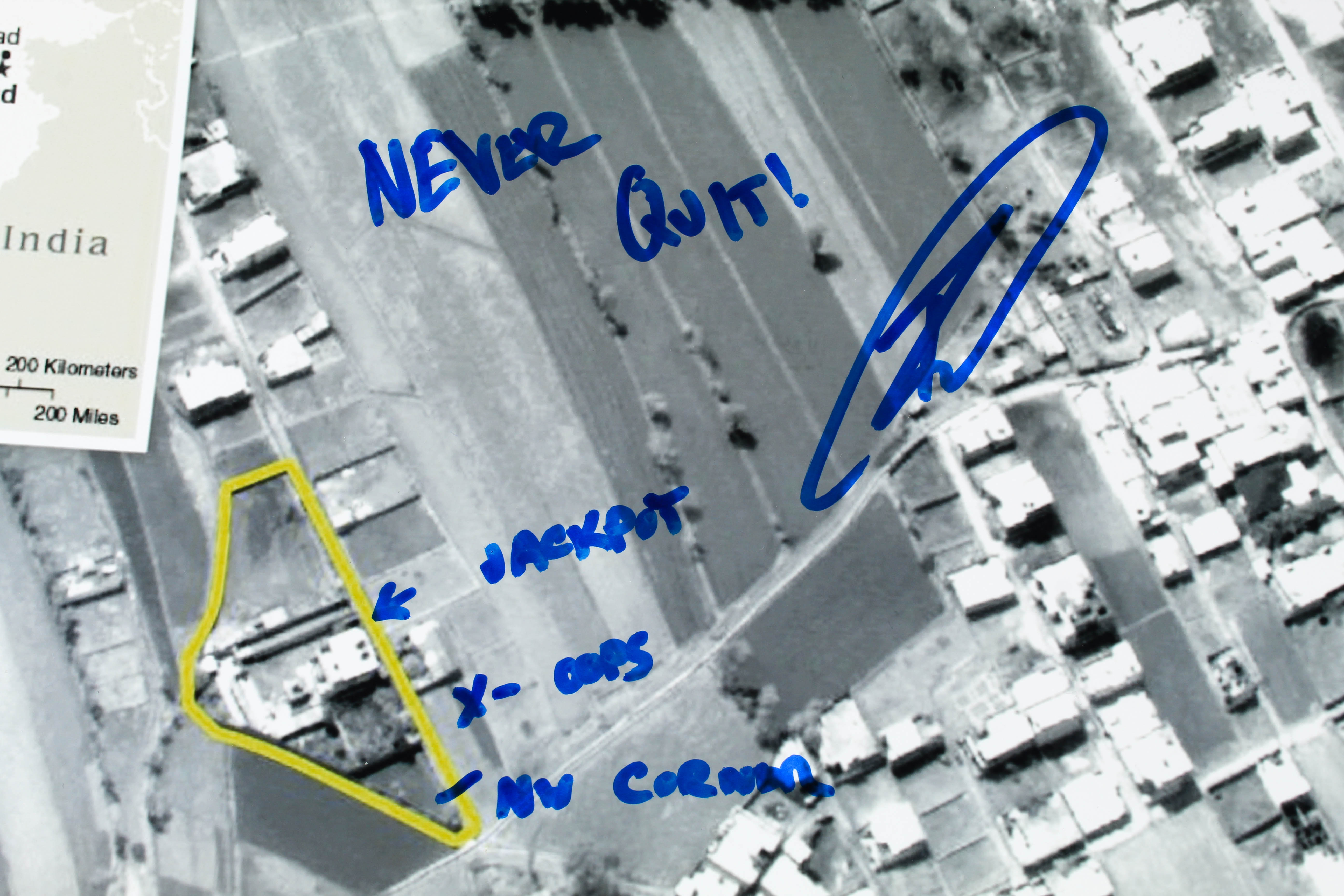 Robert J. O'Neill Signed Abbottabad Compound 11x14 Photo With Multiple Inscriptions (PSA Hologram) at PristineAuction.com Robert J. O'Neill Signed Abbottabad Compound 11x14 Photo With Multiple Inscriptions (PSA Hologram) at PristineAuction.com