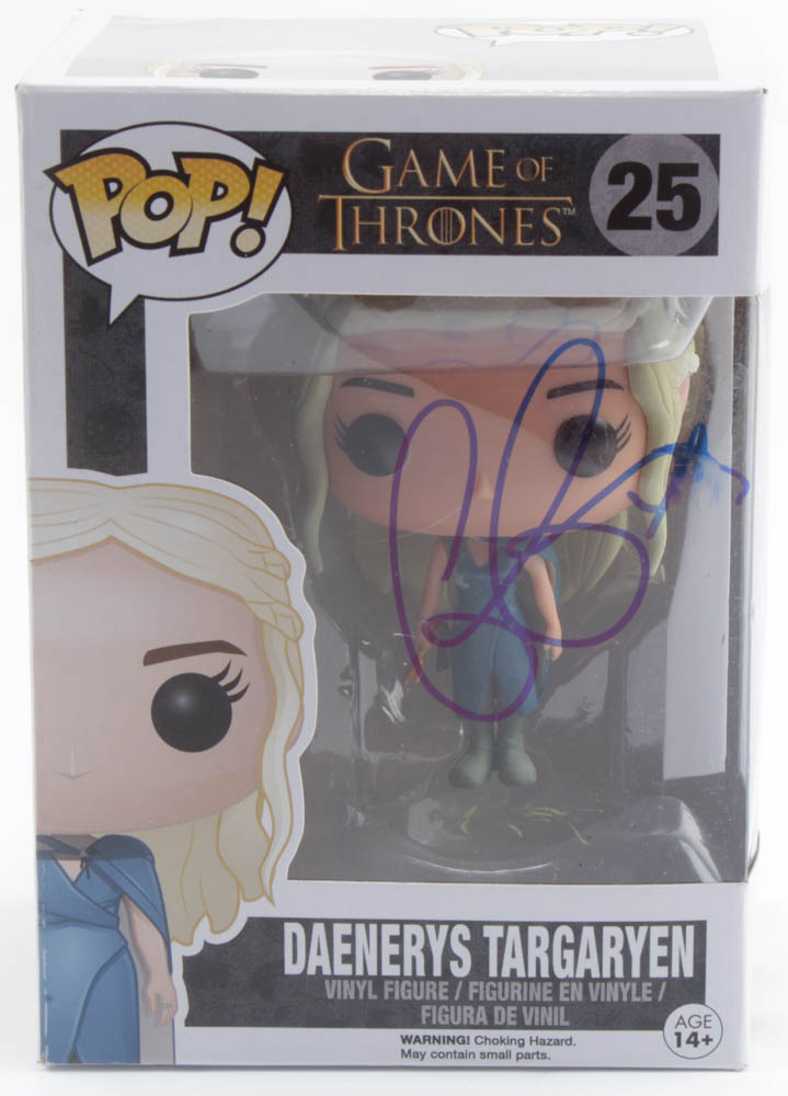 Emilia Clarke Signed "Game Of Thrones" #25 Funko Pop! Vinyl Figure (AutographCOA LOA) at PristineAuction.com Emilia Clarke Signed "Game Of Thrones" #25 Funko Pop! Vinyl Figure (AutographCOA LOA) at PristineAuction.com