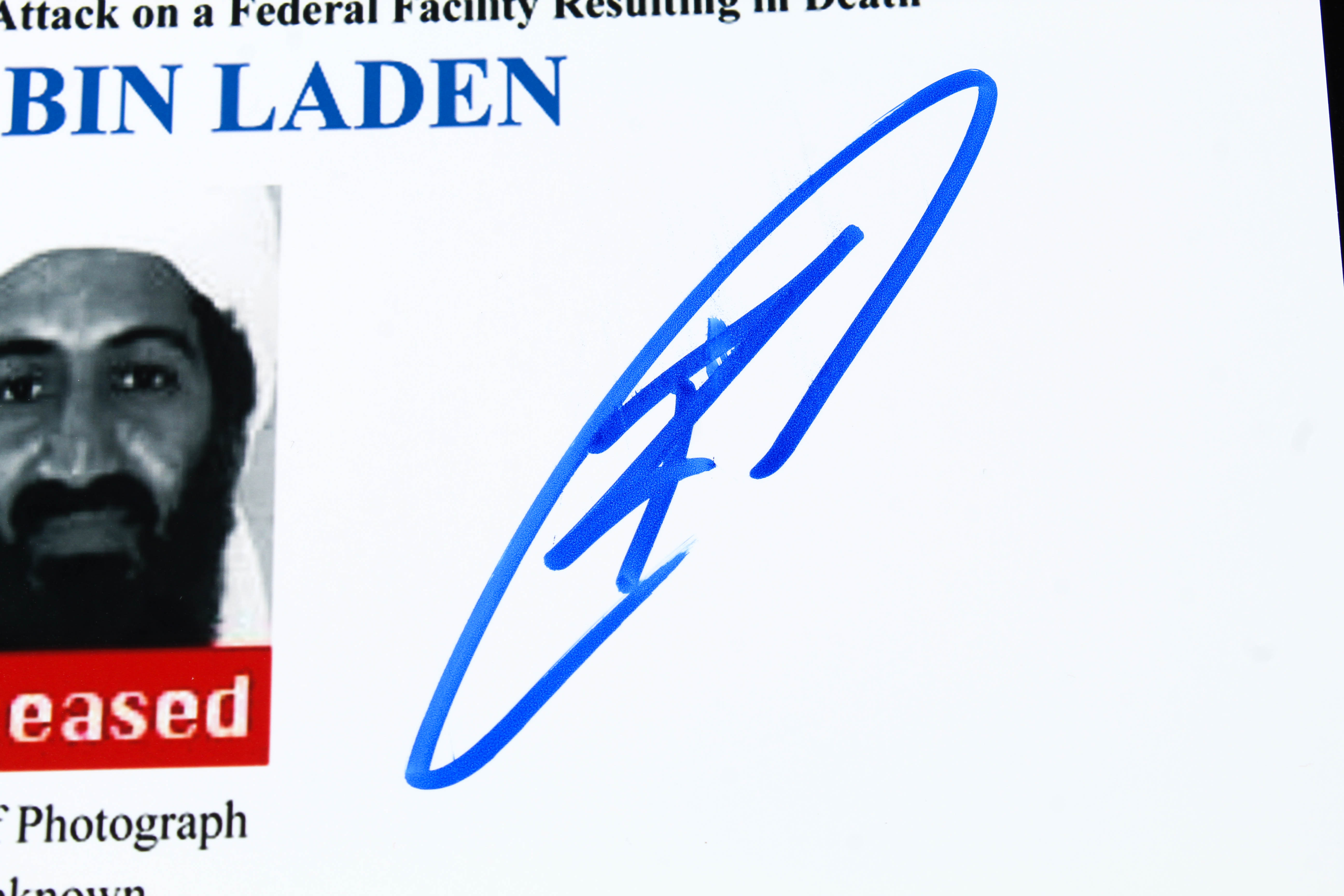 Robert J. O'Neill Signed FBI Most Wanted 12x18 Photo (PSA COA) at PristineAuction.com Robert J. O'Neill Signed FBI Most Wanted 12x18 Photo (PSA COA) at PristineAuction.com