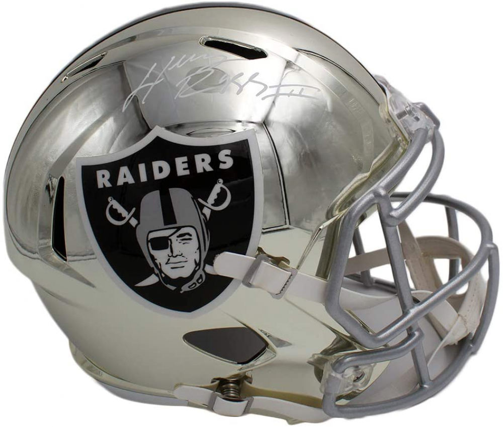 Henry Ruggs III Signed Raiders FullSize Chrome Speed Helmet (Fanatics