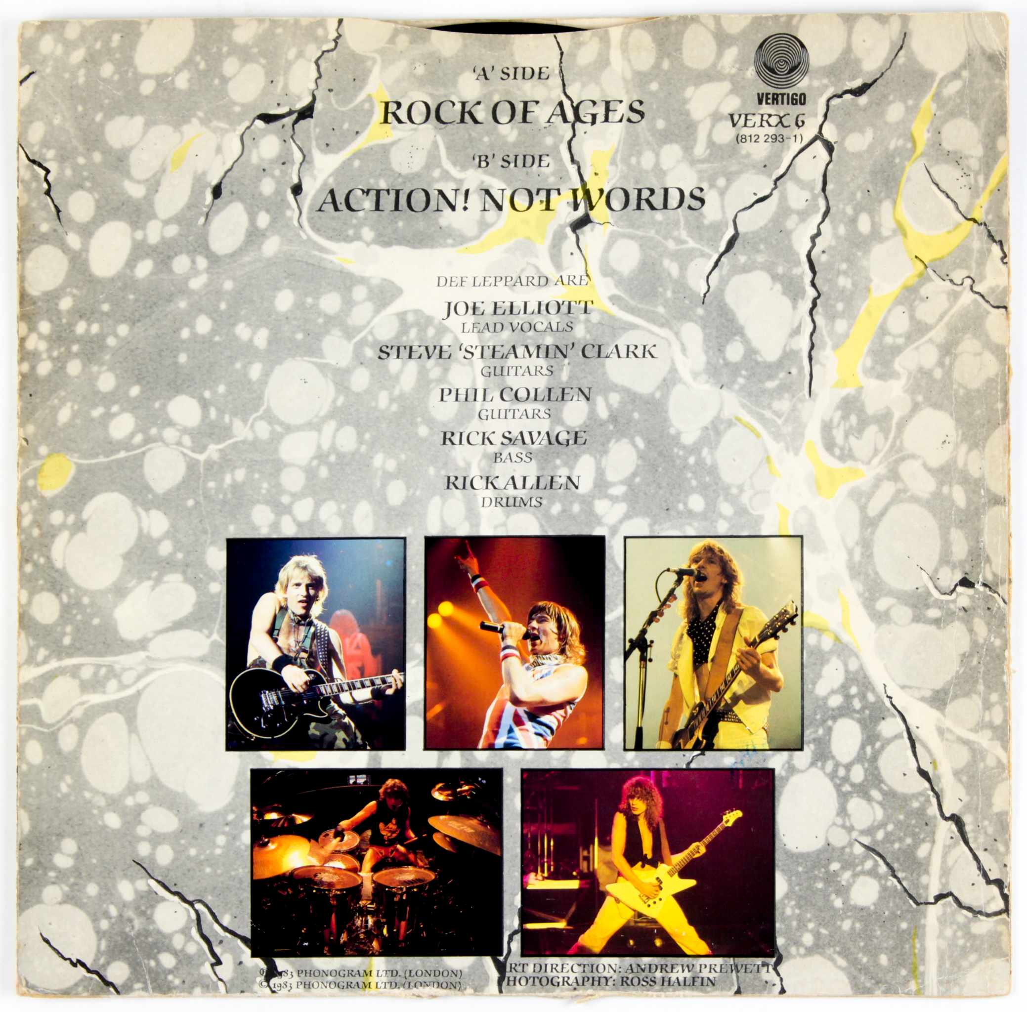 Rick Allen, Rick Savage & Joe Elliott Band-Signed Def Leppard "Rock of Ages" Vinyl Record Album (AutographCOA Hologram) at PristineAuction.com Rick Allen, Rick Savage & Joe Elliott Band-Signed Def Leppard "Rock of Ages" Vinyl Record Album (AutographCOA Hologram) at PristineAuction.com