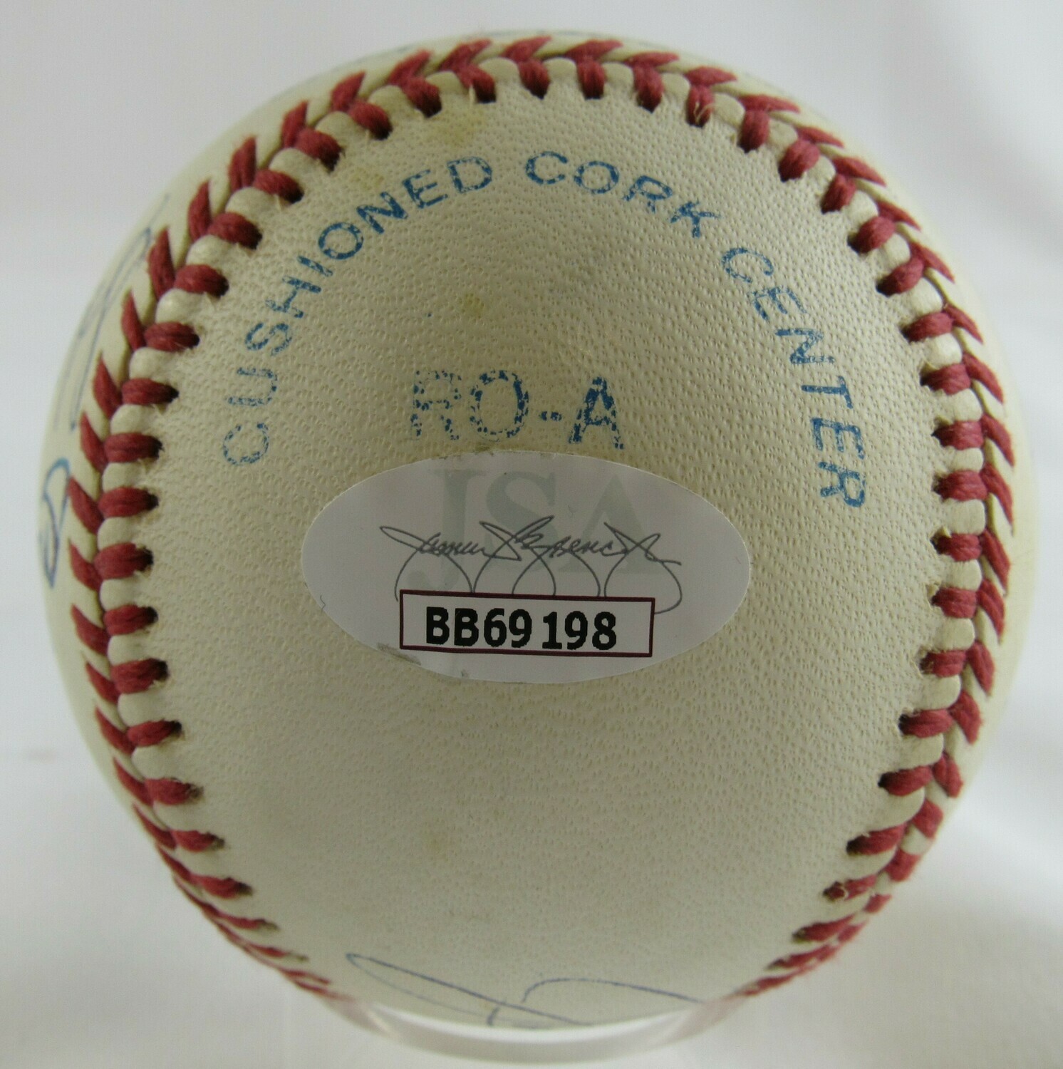 OAL Baseball Signed by (4) with Mickey Mantle, Willie Mays, Hank Aaron, & Joe DiMaggio (JSA LOA) at PristineAuction.com OAL Baseball Signed by (4) with Mickey Mantle, Willie Mays, Hank Aaron, & Joe DiMaggio (JSA LOA) at PristineAuction.com
