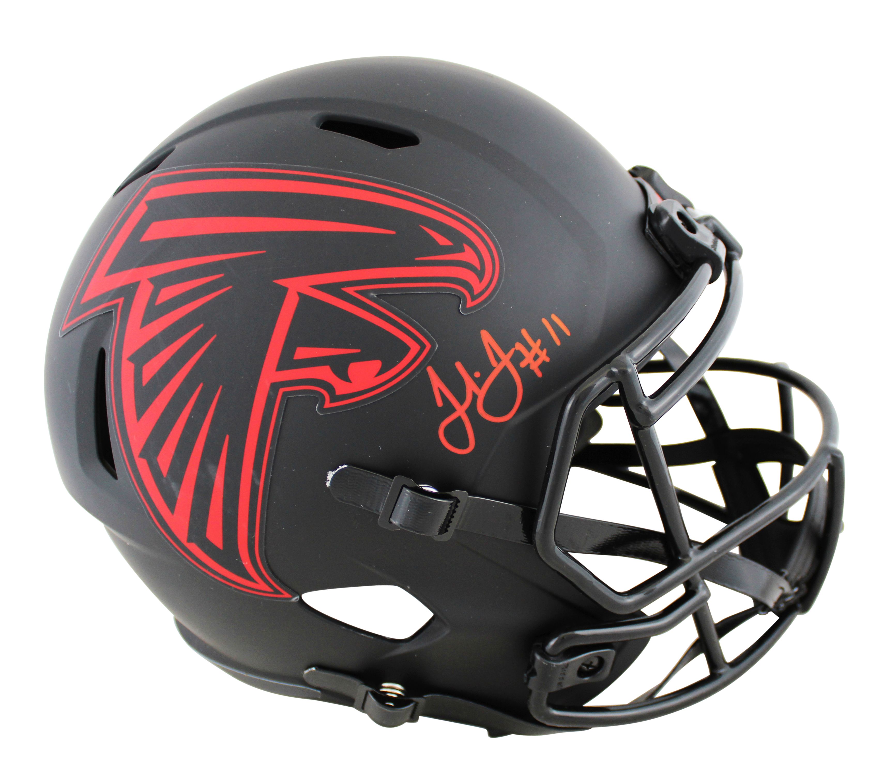 Julio Jones Signed Falcons Full-Size Eclipse Alternate Speed Helmet (Beckett) at PristineAuction.com Julio Jones Signed Falcons Full-Size Eclipse Alternate Speed Helmet (Beckett) at PristineAuction.com