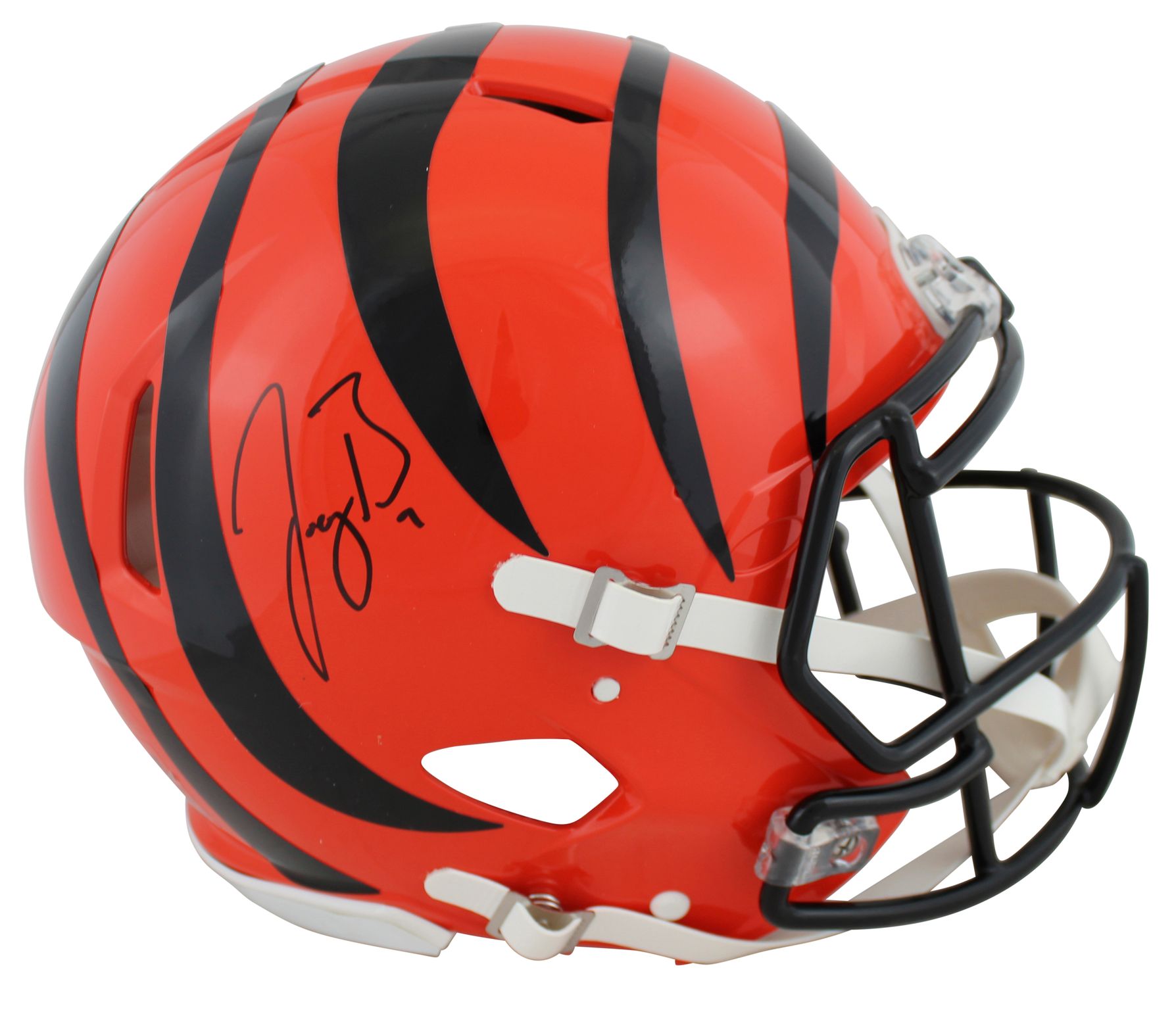 Joe Burrow Signed Bengals Full-Size Authentic On-Field Speed Helmet (Fanatics Hologram) at PristineAuction.com Joe Burrow Signed Bengals Full-Size Authentic On-Field Speed Helmet (Fanatics Hologram) at PristineAuction.com