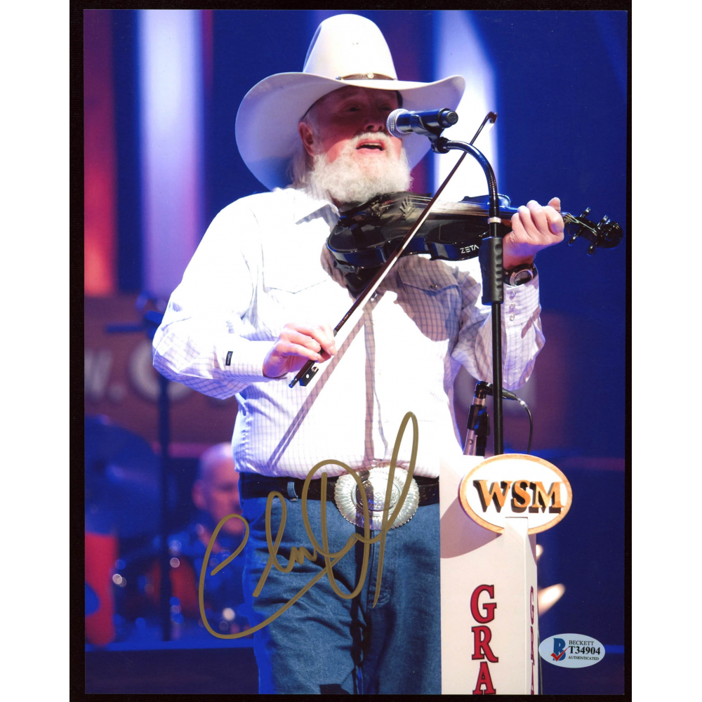 CHARLIE DANIELS signed autographed photo COA Hologram main image 1